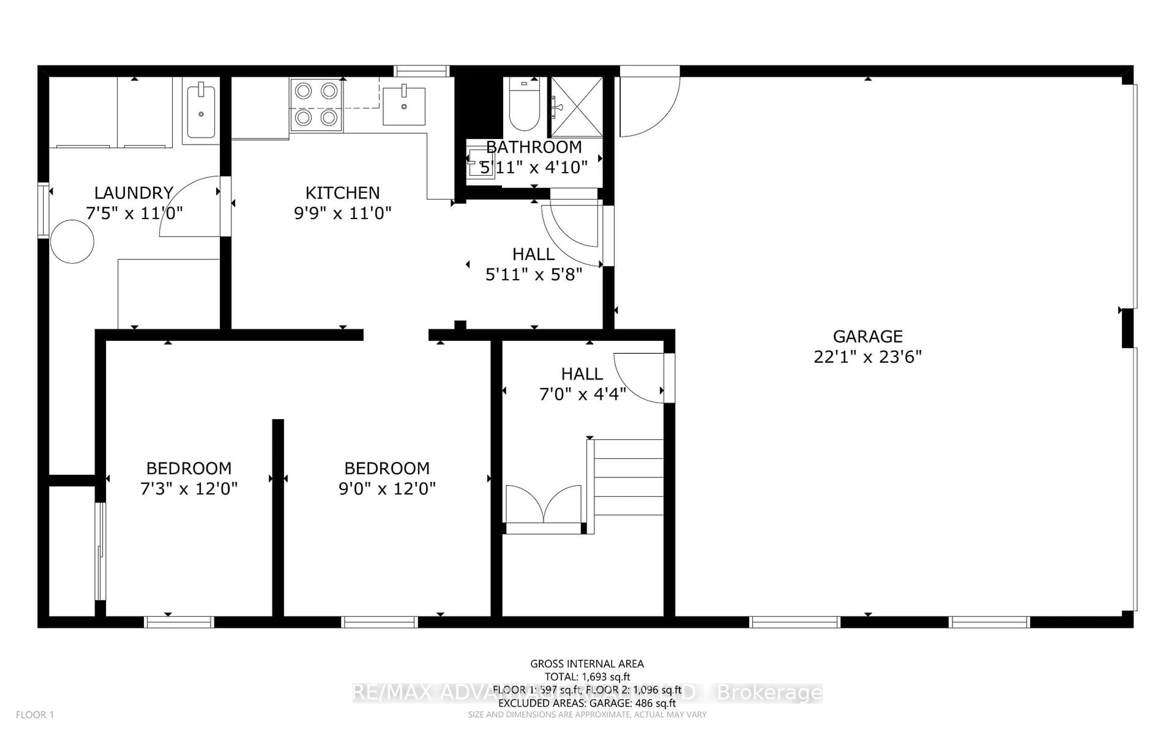 Floor plan for 485 Chiddington Ave, London South Ontario N6C 2W1