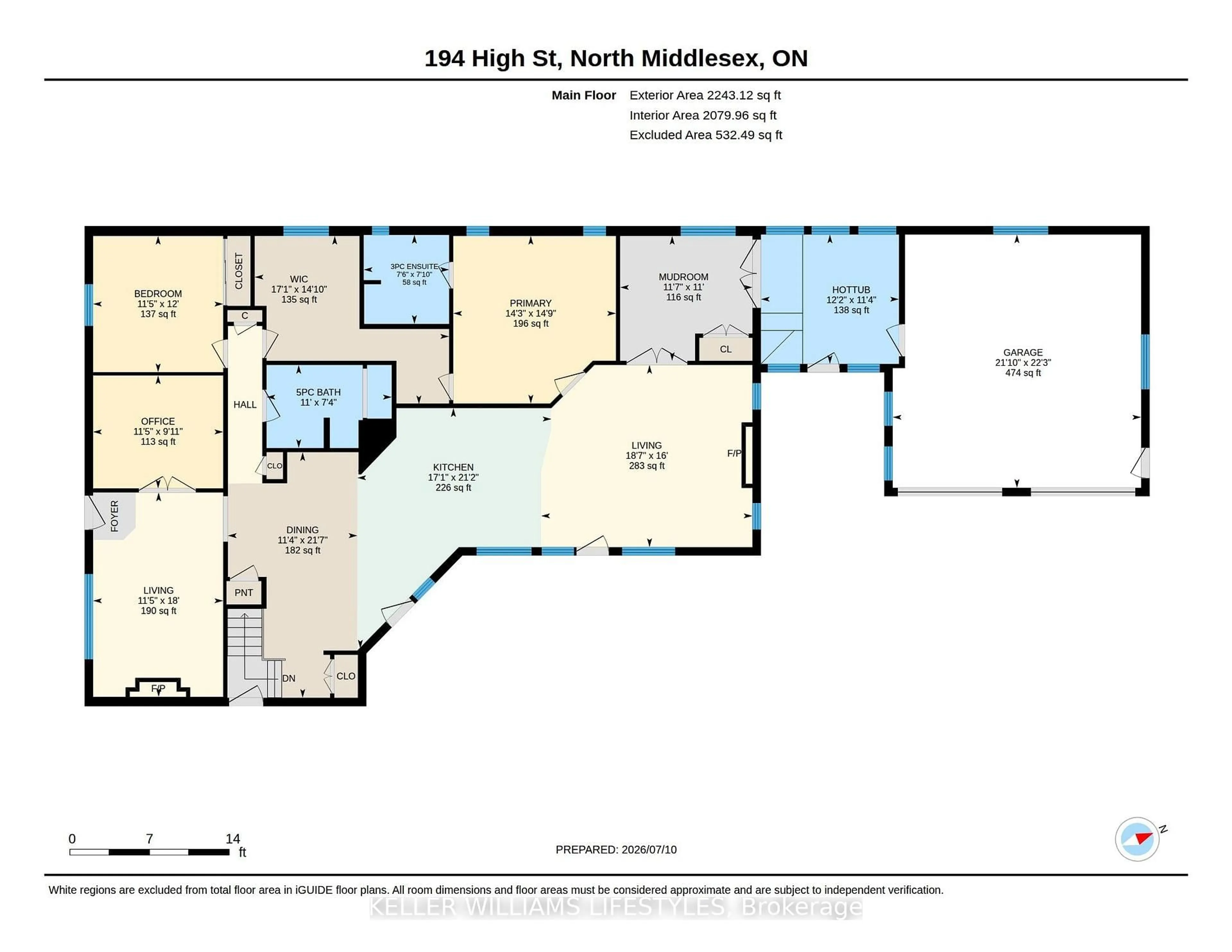 Floor plan for 194 High St, North Middlesex Ontario N0M 1A0