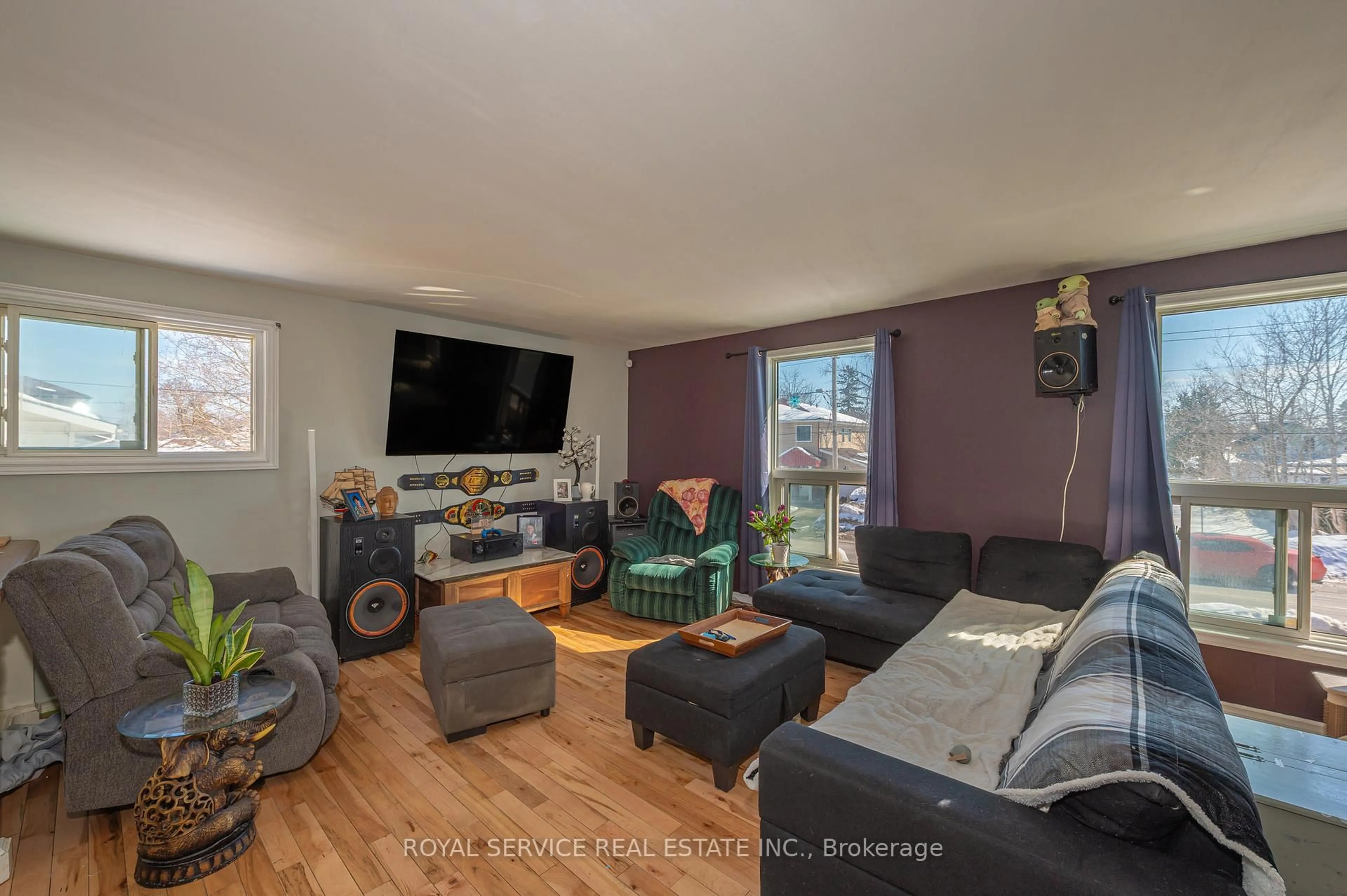 Living room with furniture, wood/laminate floor for 69 Maple St, Trent Hills Ontario K0L 1L0