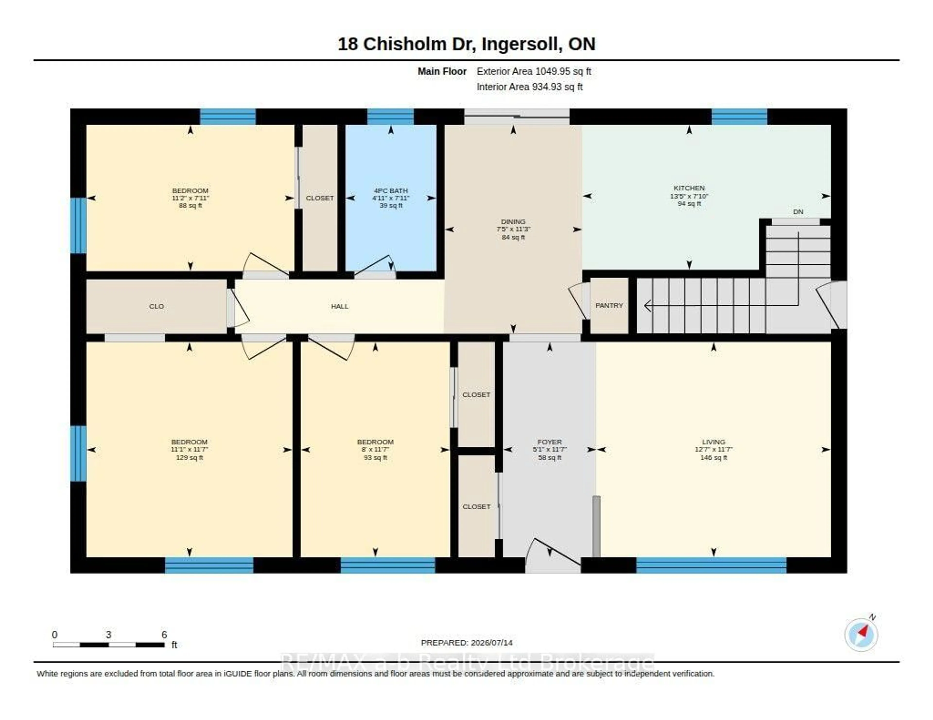 Floor plan for 18 Chisholm Dr, Ingersoll Ontario N5C 2C4