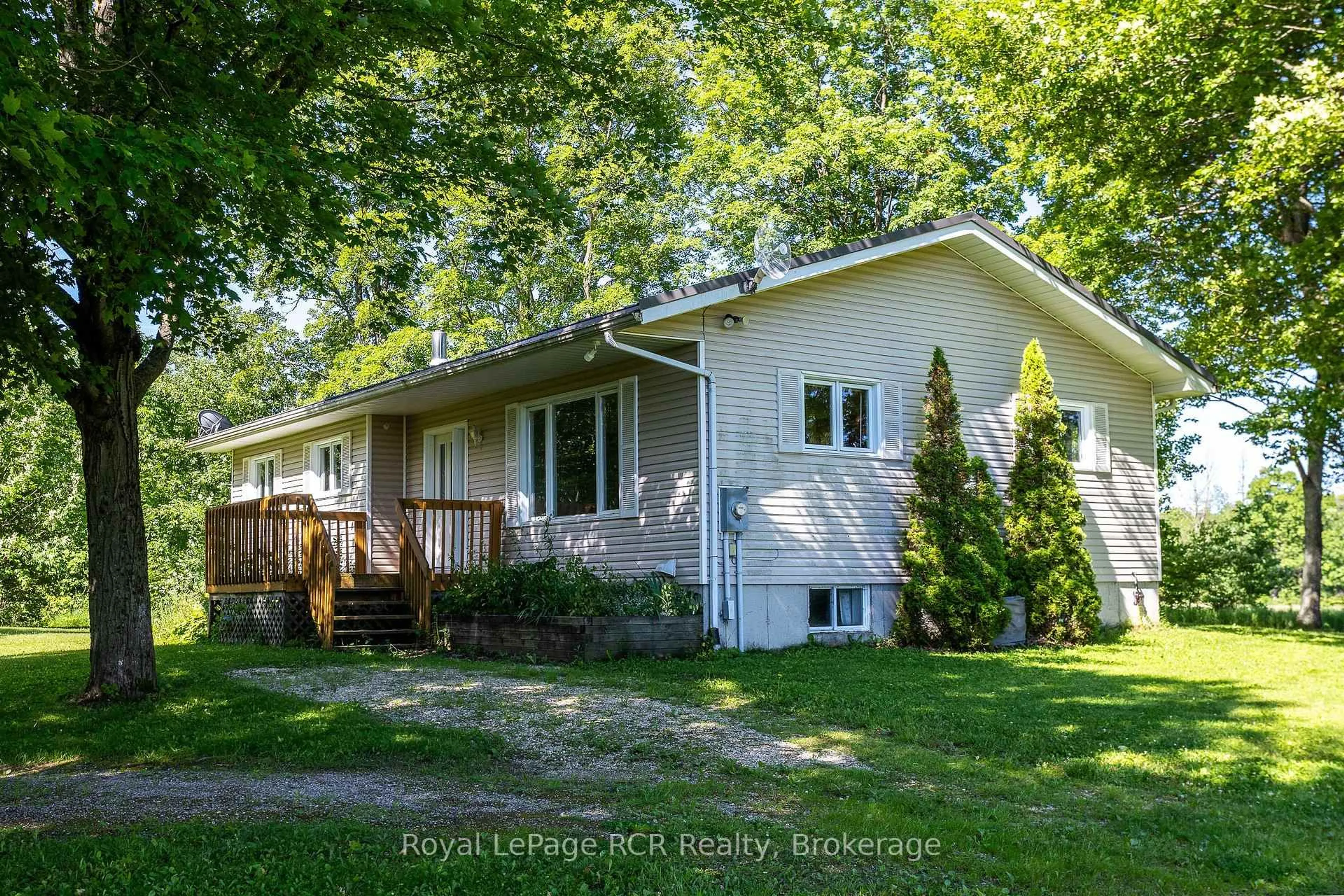 Home with vinyl exterior material, street for 544267 Bells Lake Rd, West Grey Ontario N0C 1H0