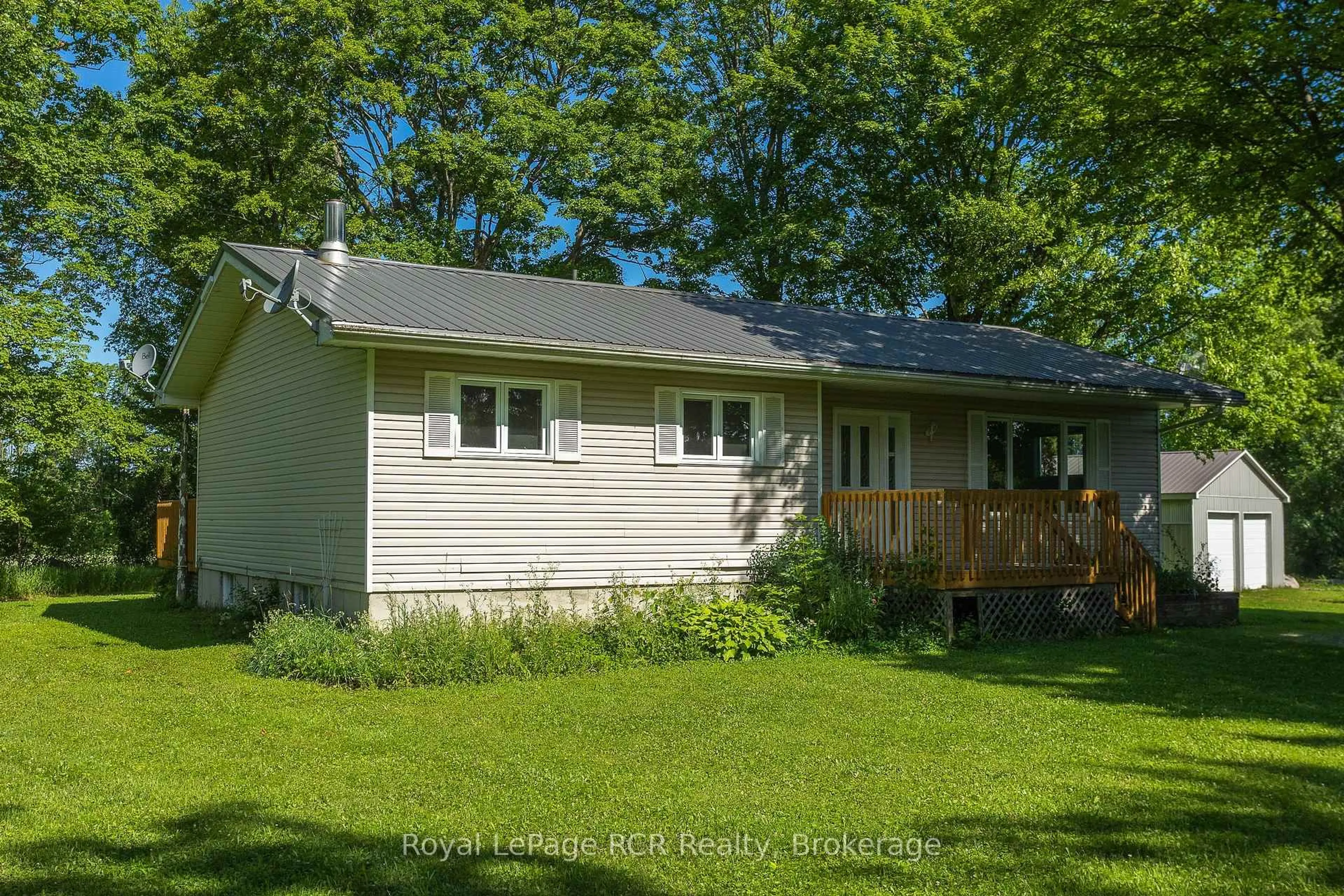 Home with vinyl exterior material, street for 544267 Bells Lake Rd, West Grey Ontario N0C 1H0
