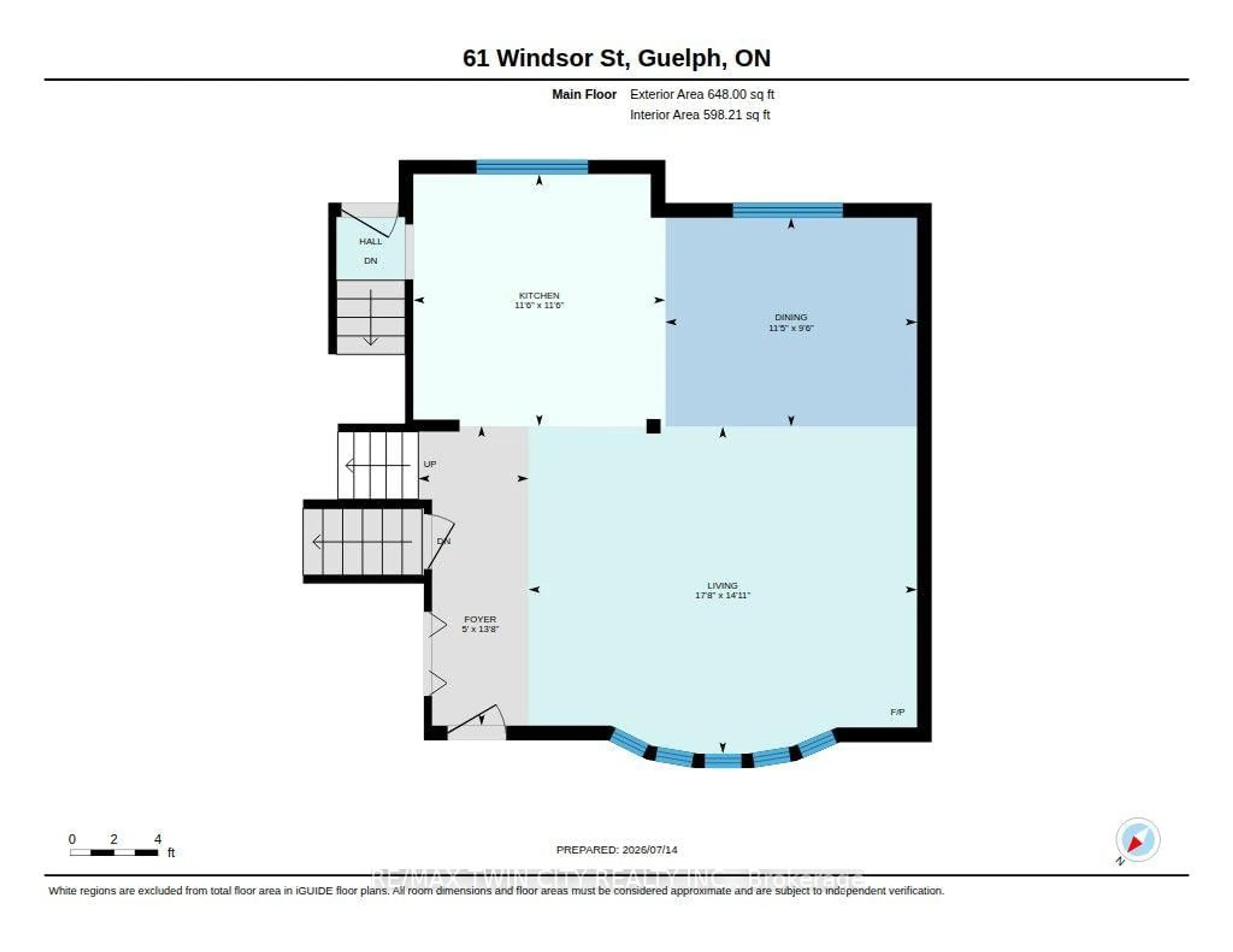 Floor plan for 61 Windsor St, Guelph Ontario N1E 3N3
