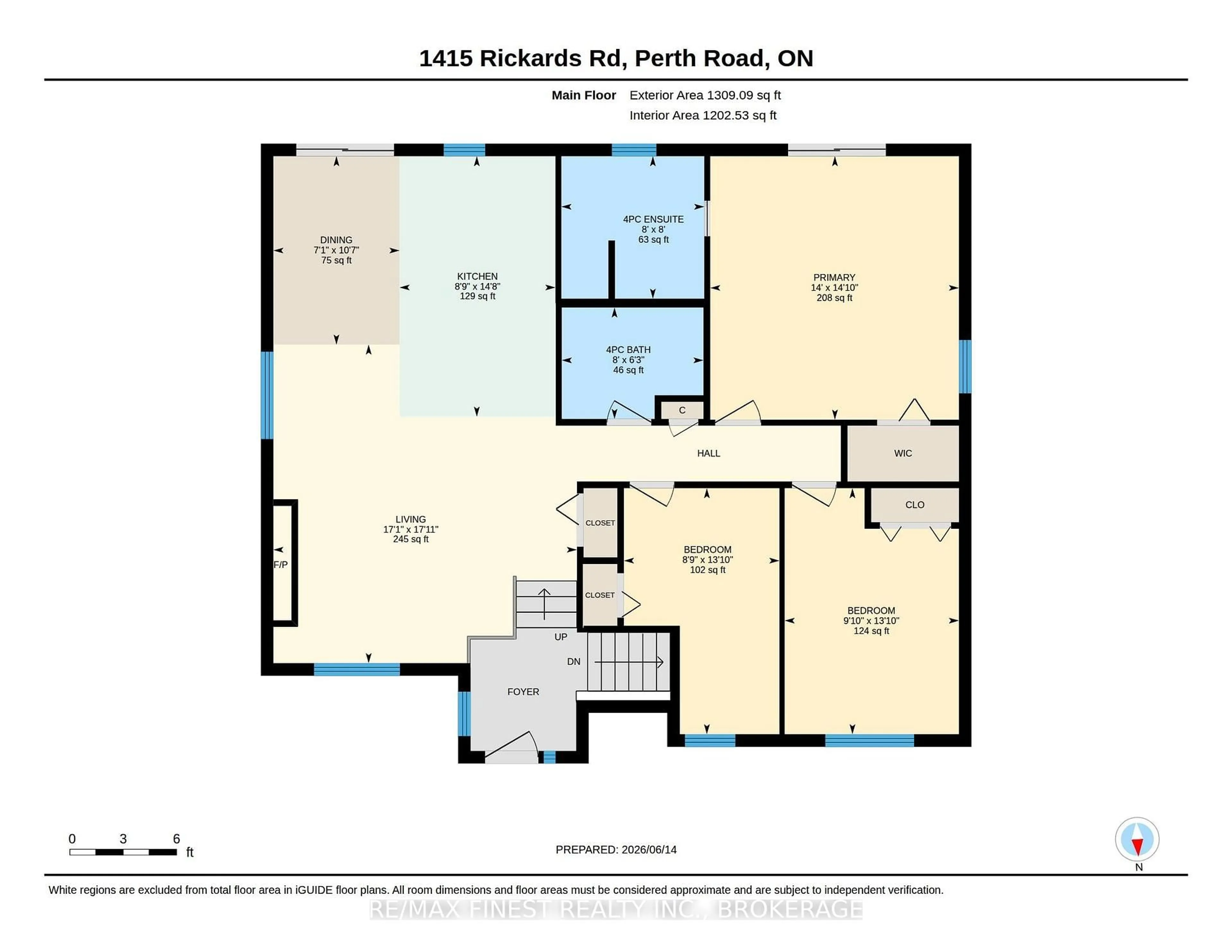 Floor plan for 1415 Rickards Rd, Perth Road Ontario K0H 2L0