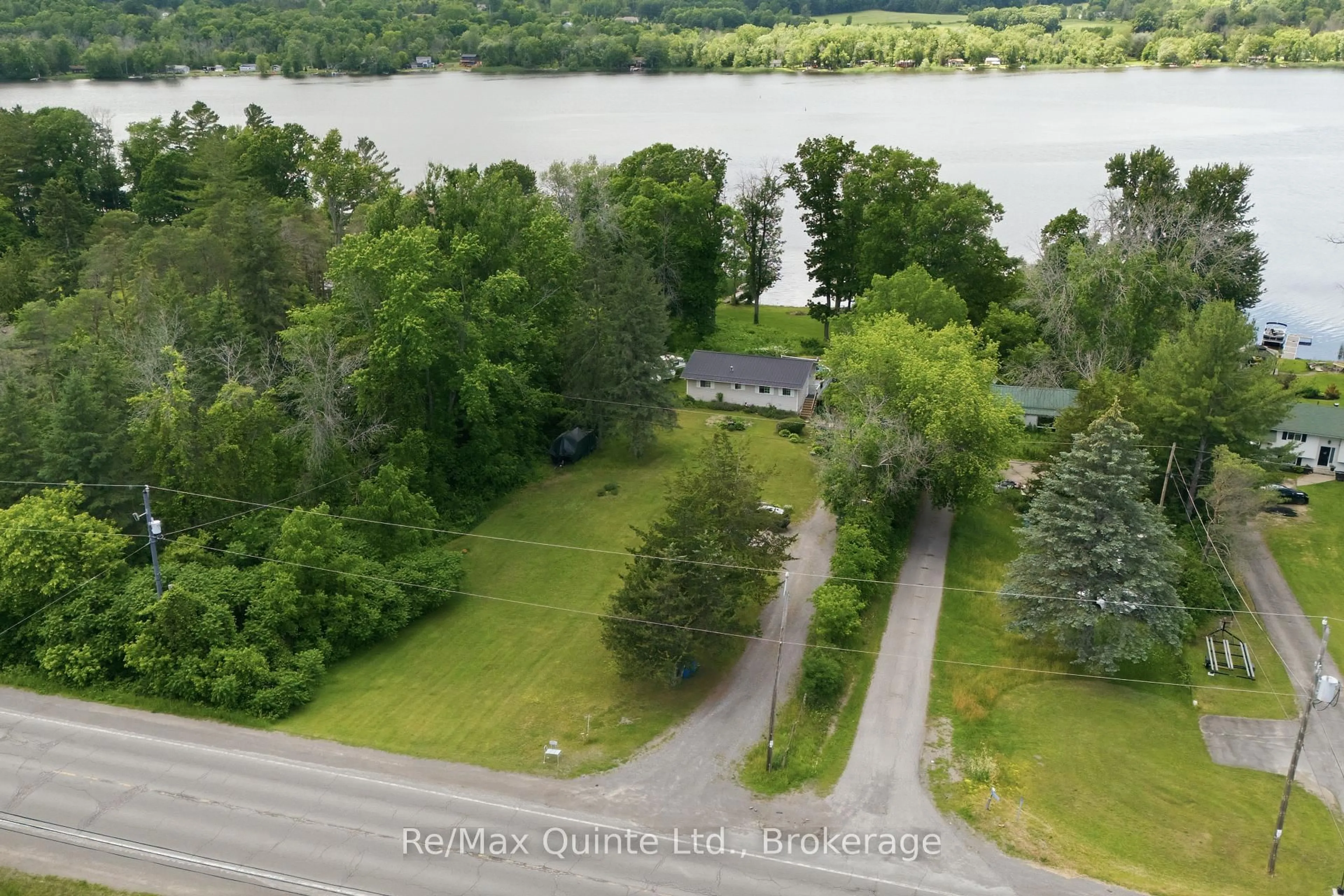 A pic from outside/outdoor area/front of a property/back of a property/a pic from drone, water/lake/river/ocean view for 787 Frankford-Stirling Rd, Hastings Ontario K0K 2C0