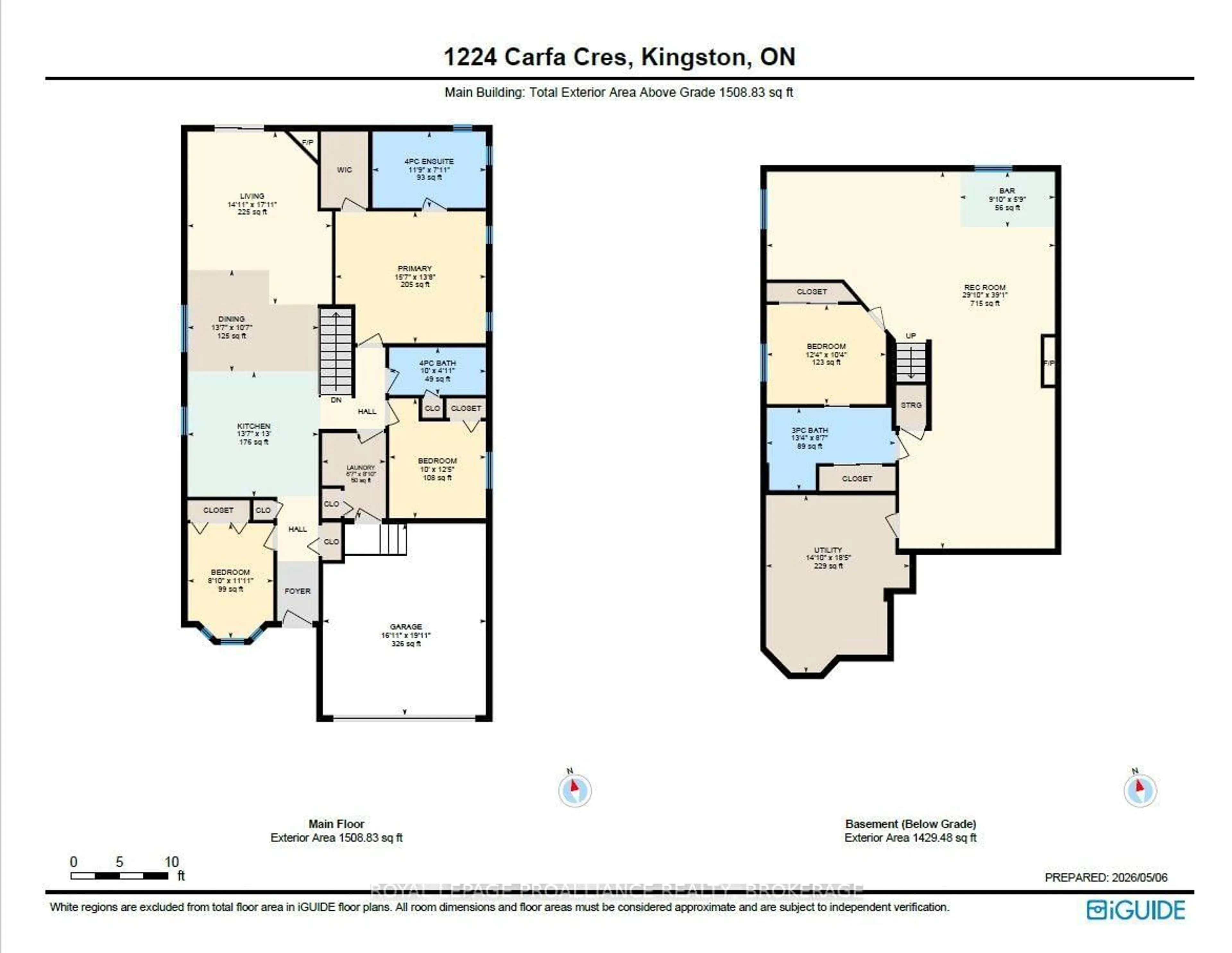 Floor plan for 1224 Carfa Cres, Kingston Ontario K7P 0M7