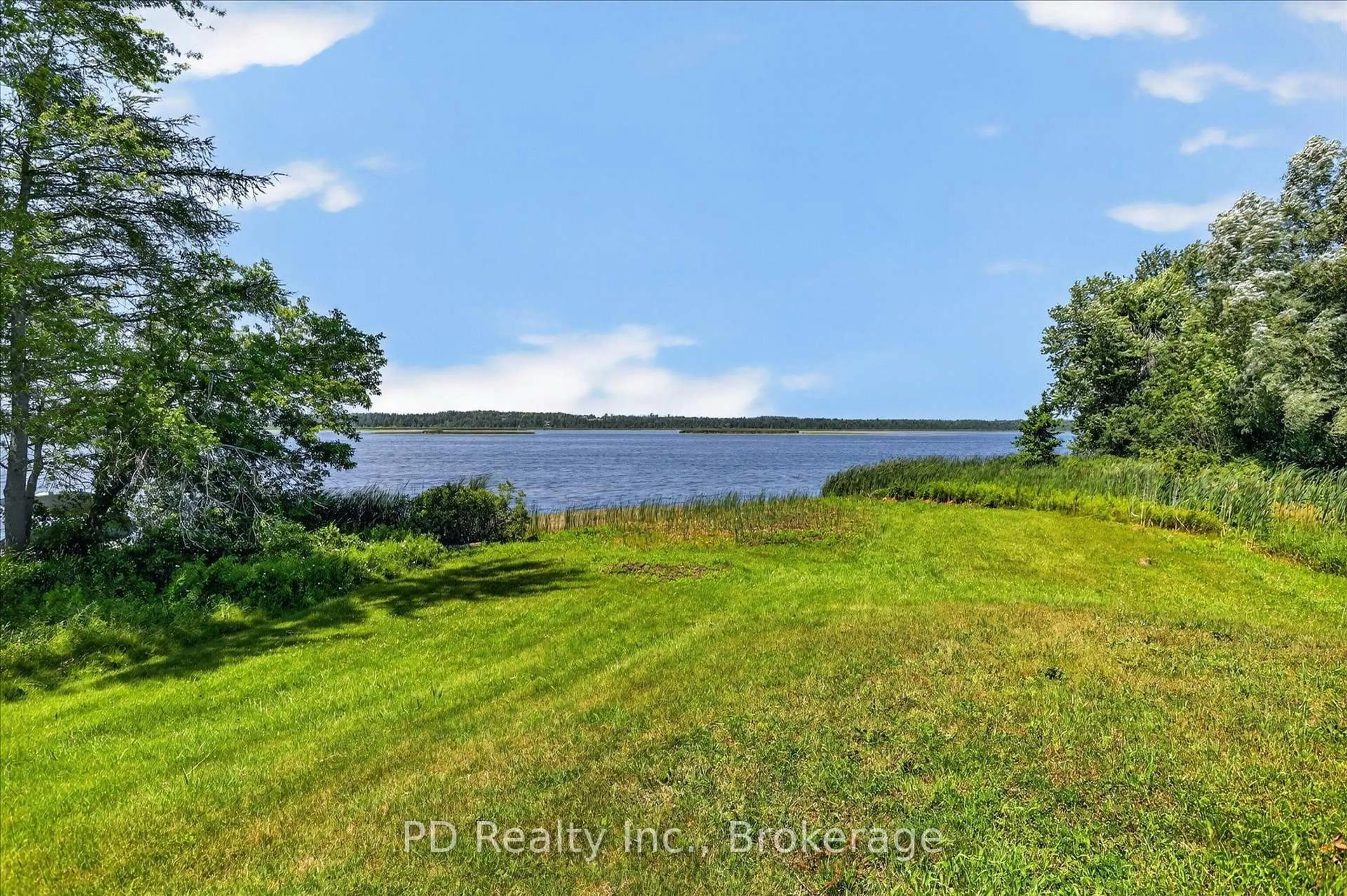 A pic from outside/outdoor area/front of a property/back of a property/a pic from drone, water/lake/river/ocean view for 35 Westview Dr, Kawartha Lakes Ontario K0L 2W0