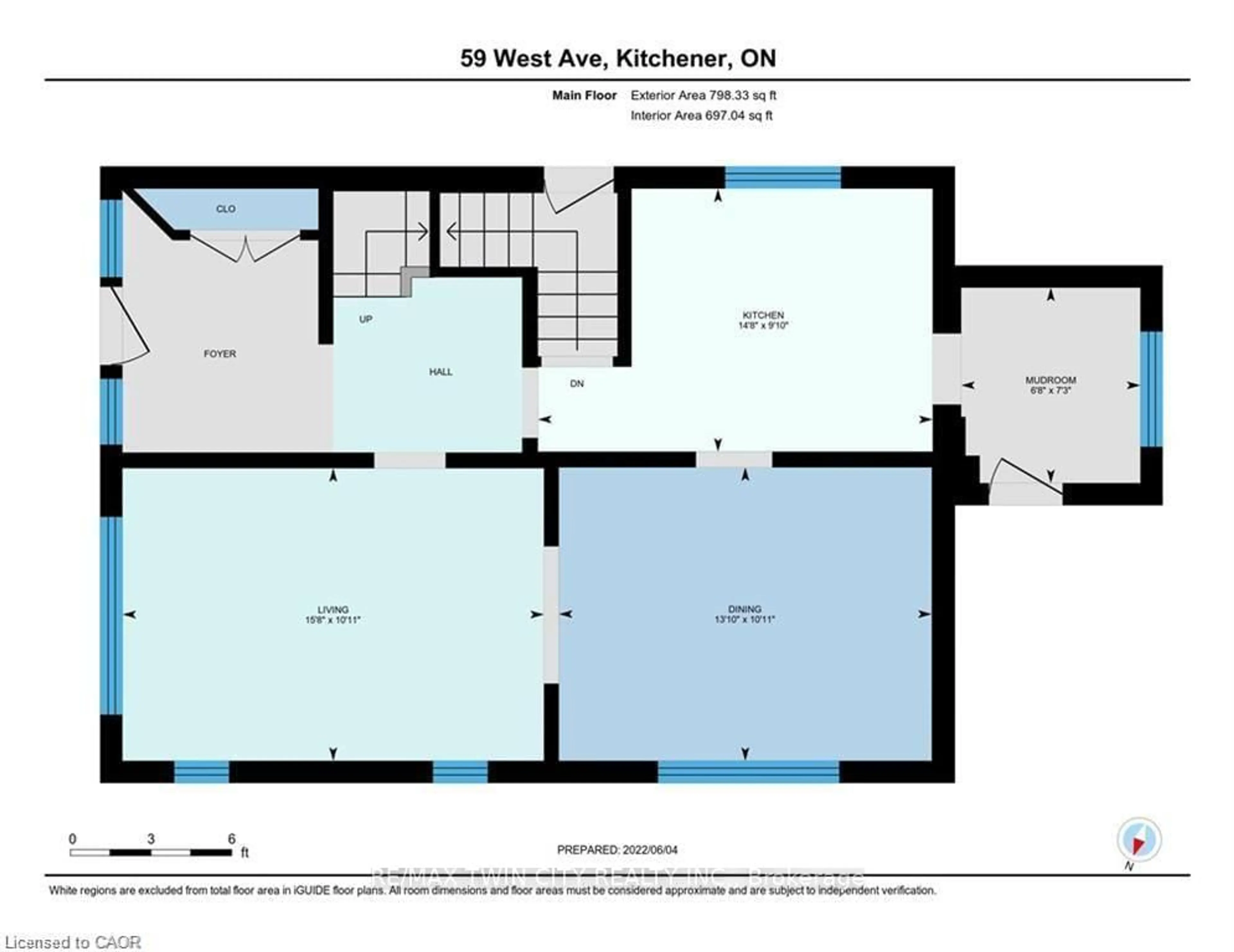 Floor plan for 59 WEST Ave, Kitchener Ontario N2M 1X4