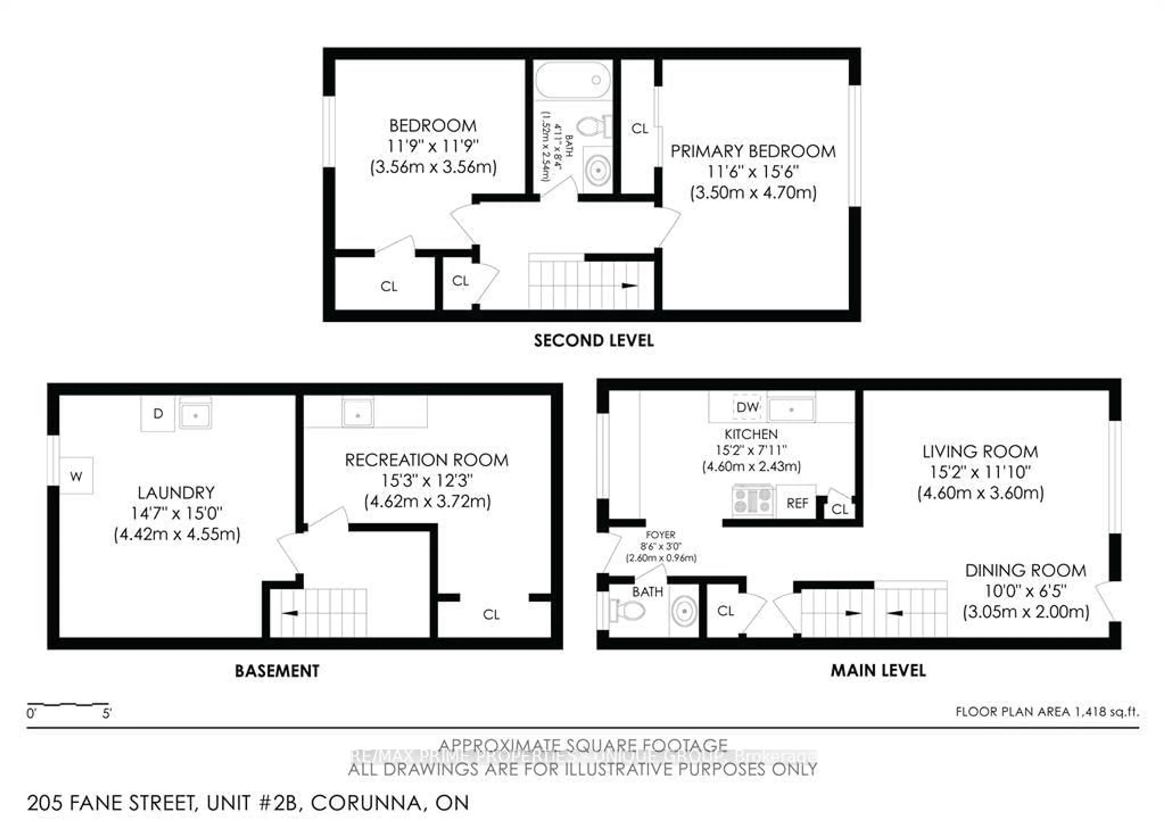 Floor plan for 205 Fane St #2B, St. Clair Ontario N0N 1G0