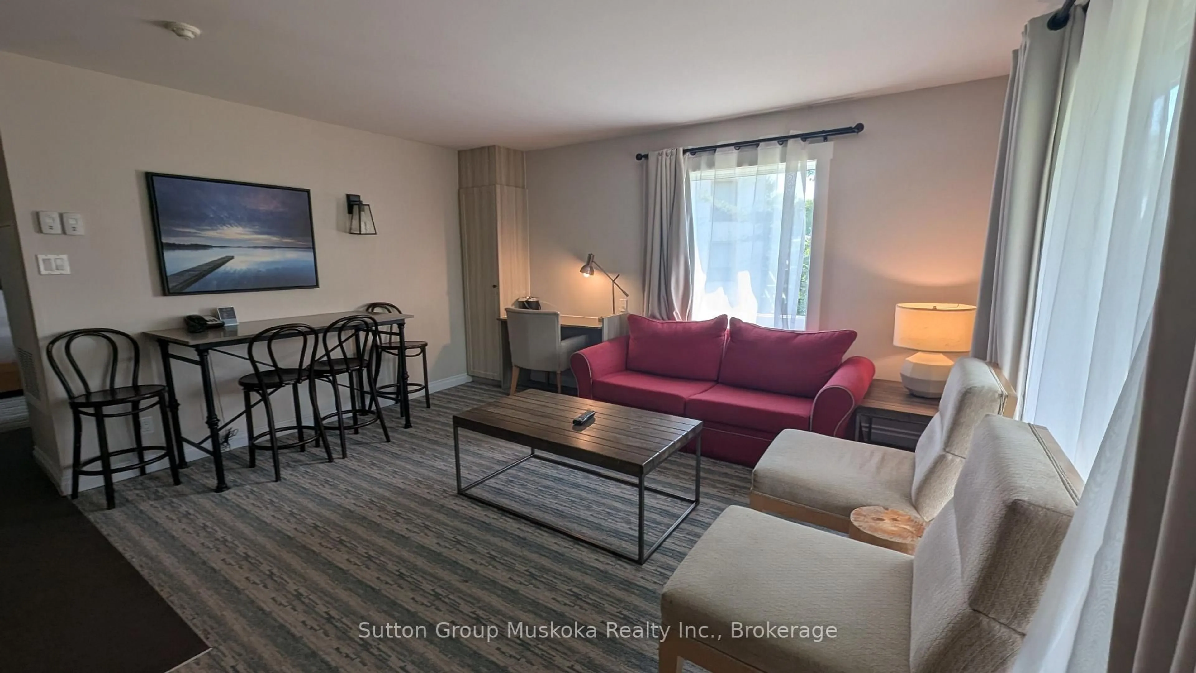 Living room with furniture, unknown for 54-203 Deerhurst Dr #54-203, Huntsville Ontario P1H 2E8