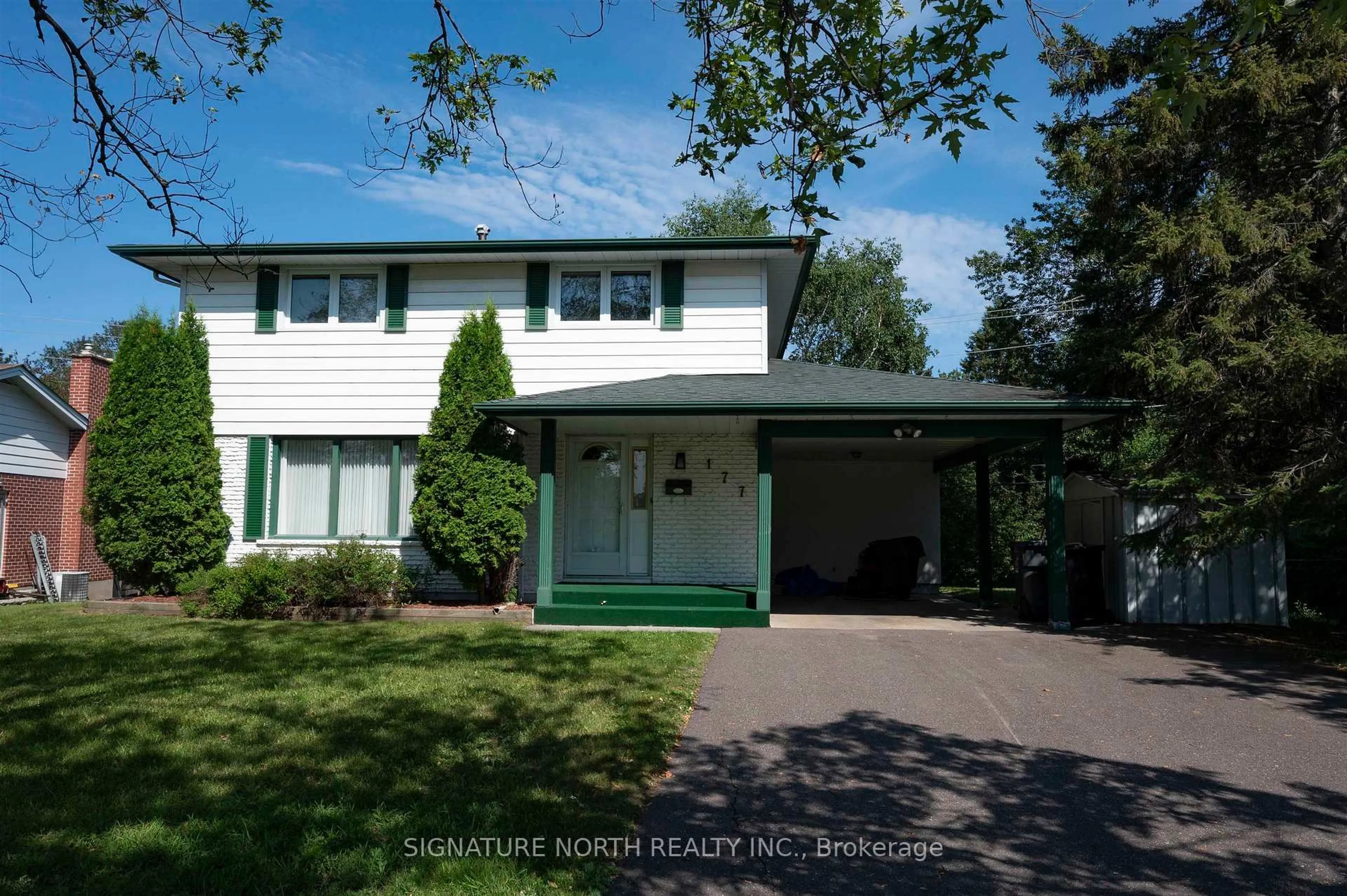 Home with vinyl exterior material, street for 177 Whalen Street, Thunder Bay Ontario P7A 7H9