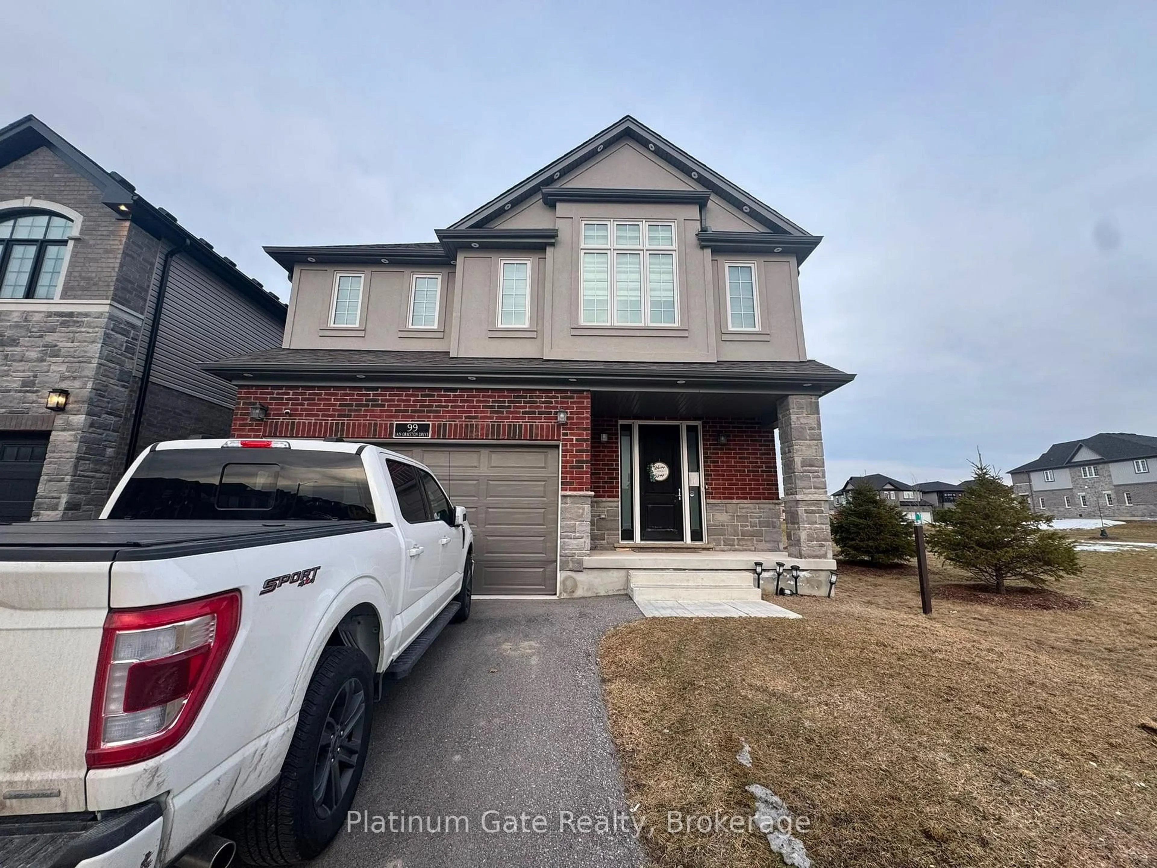 Home with brick exterior material, unknown for 99 Ian Ormston Dr, Kitchener Ontario N2P 0K2
