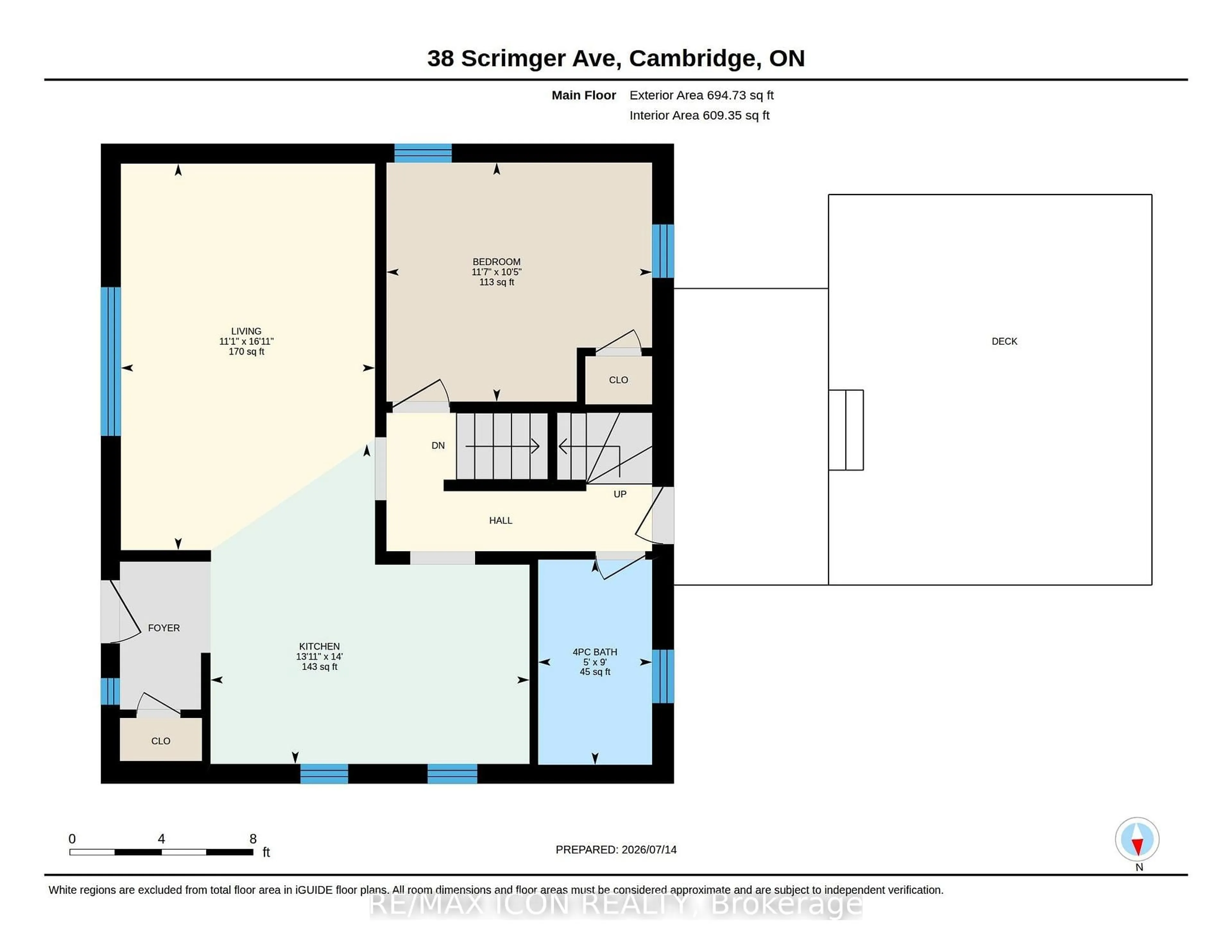 Floor plan for 38 Scrimger Ave, Cambridge Ontario N1R 4V8