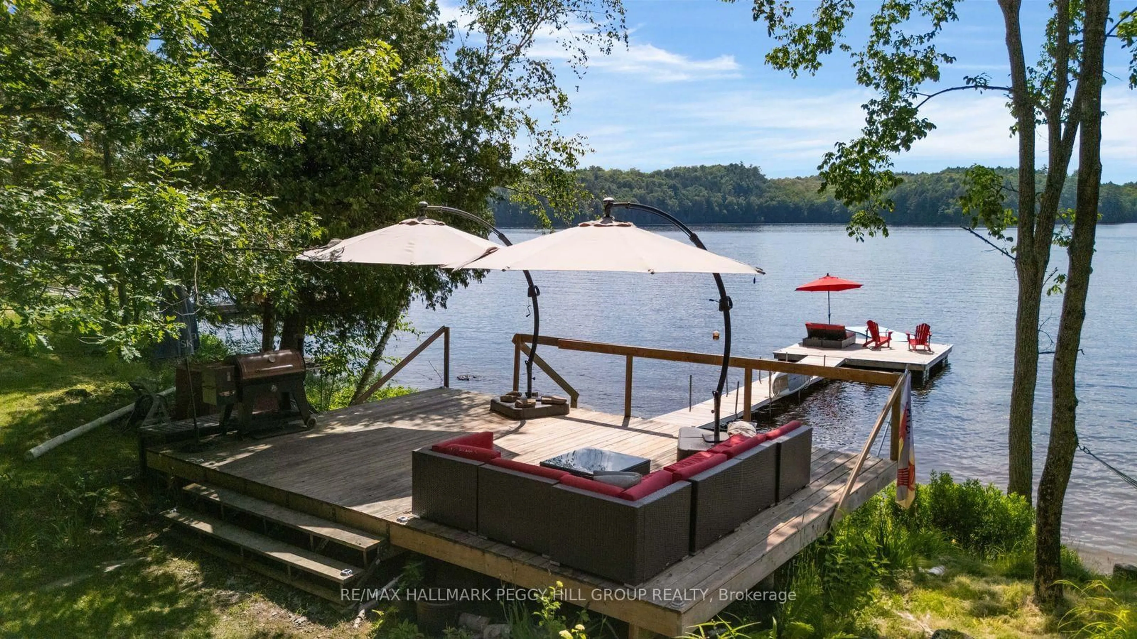 Patio, water/lake/river/ocean view for 200 Doe Lake Peninsula, Armour Ontario P0A 1L0