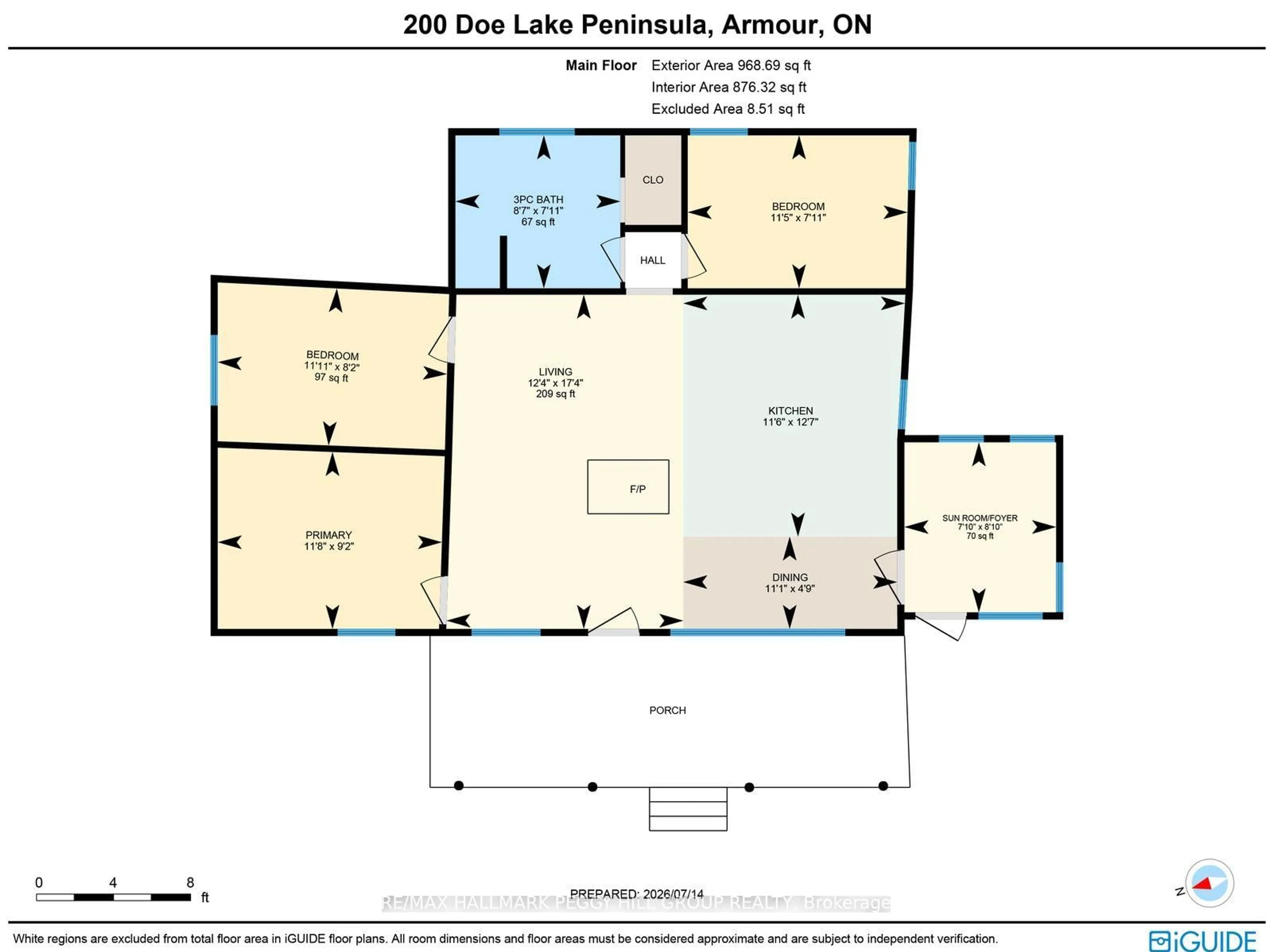 Floor plan for 200 Doe Lake Peninsula, Armour Ontario P0A 1L0