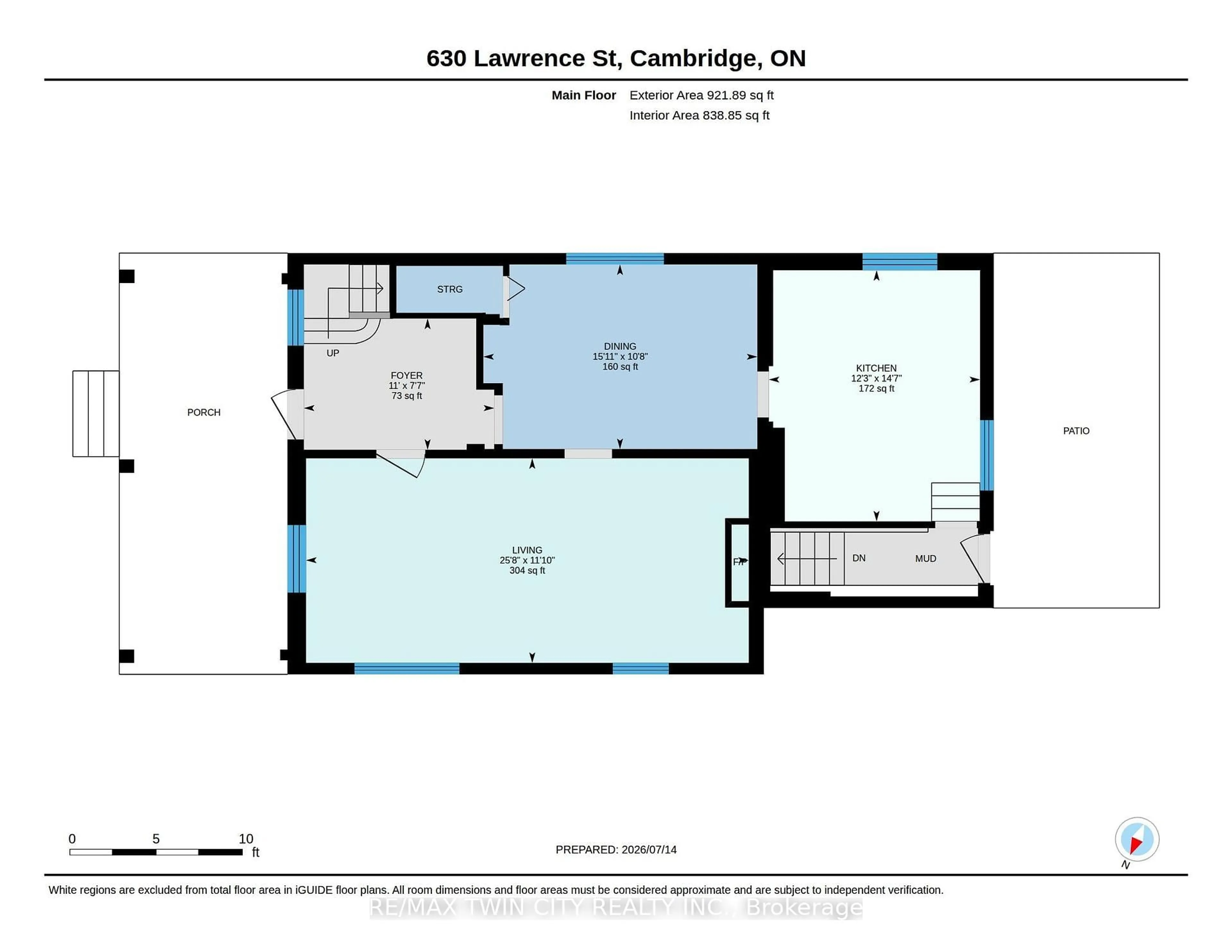 Floor plan for 630 Lawrence St, Cambridge Ontario N3H 2M9