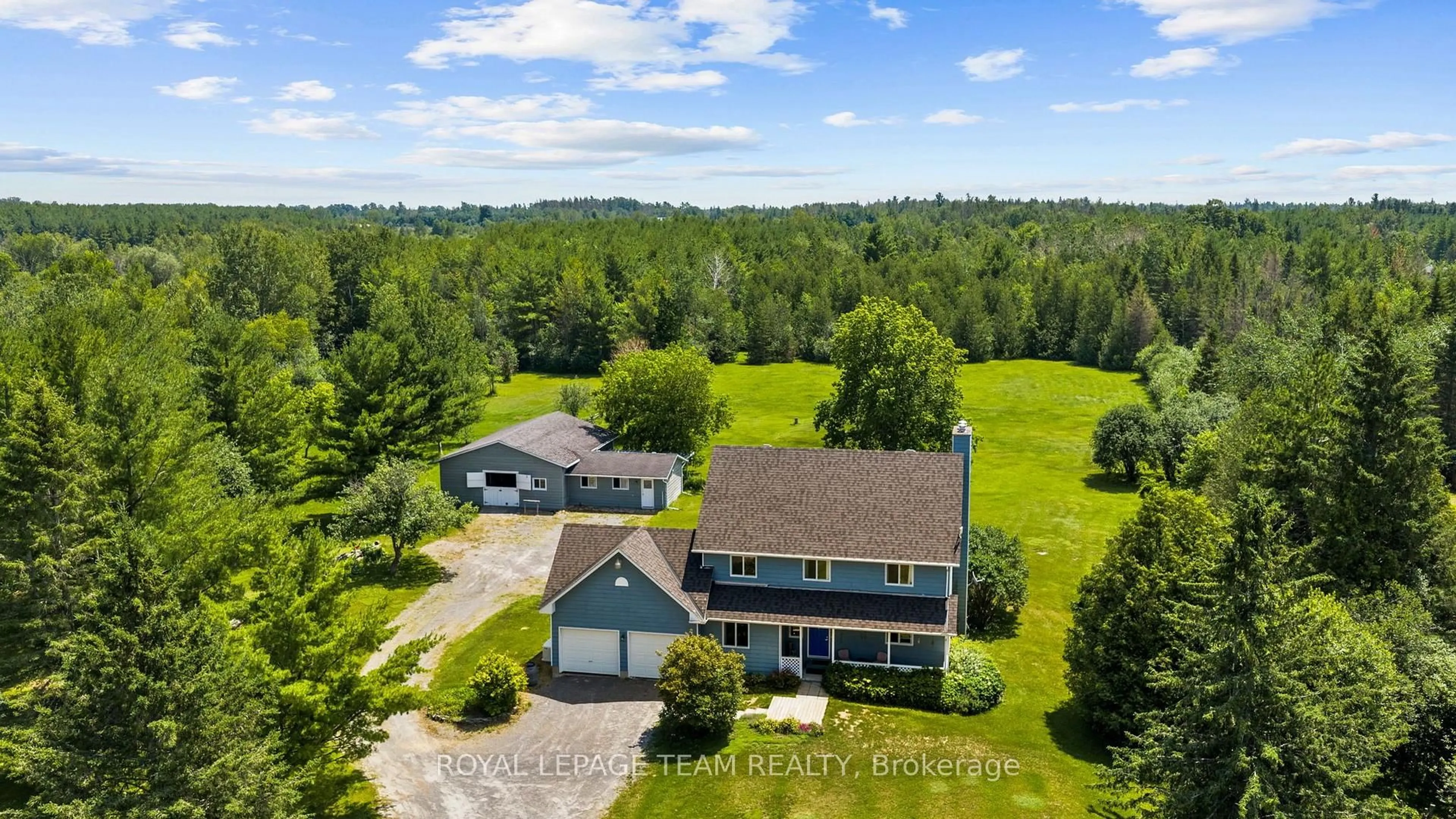 A pic from outside/outdoor area/front of a property/back of a property/a pic from drone, water/lake/river/ocean view for 9123 Mcarton Rd, Almonte Ontario K0A 1A0