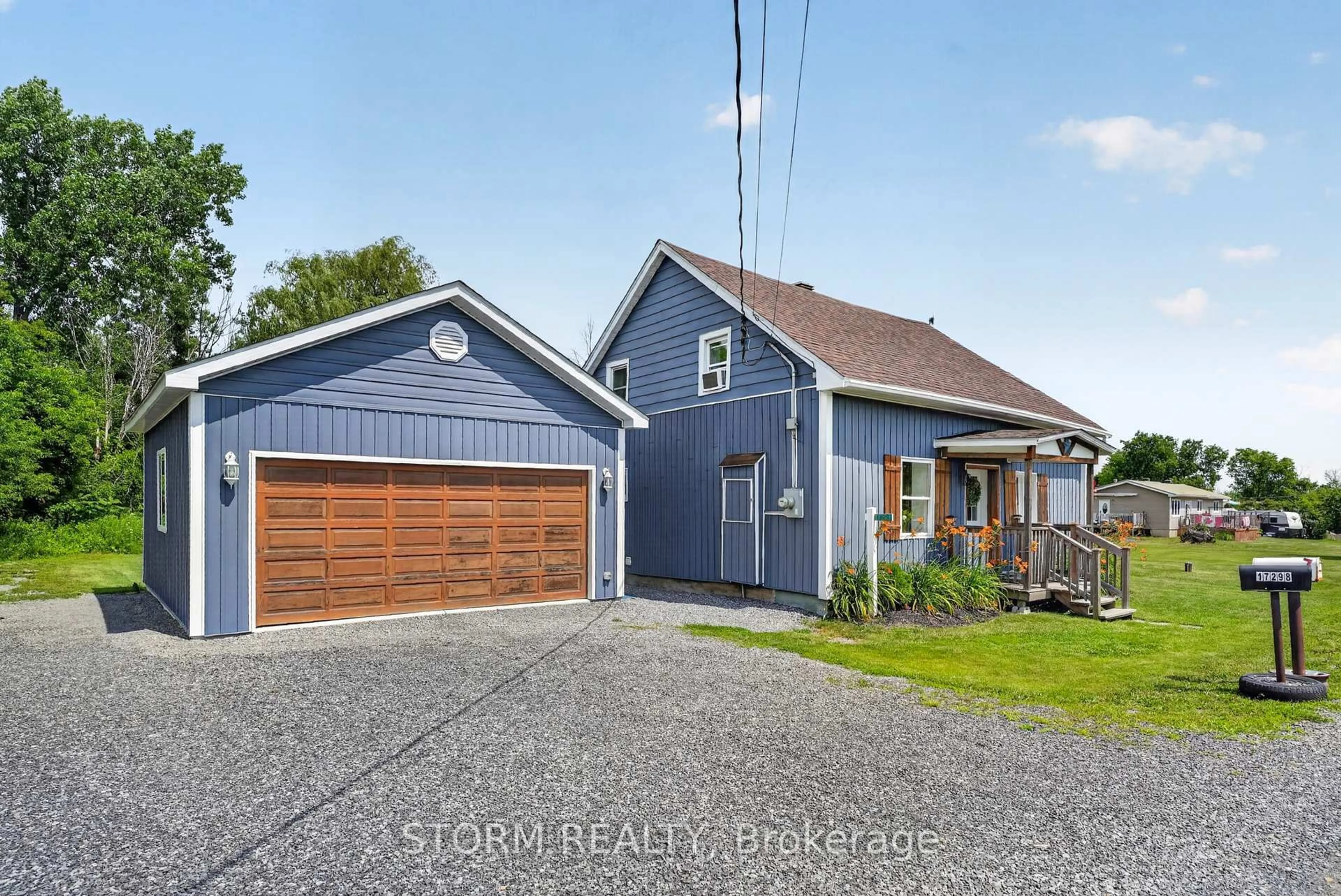 A pic from outside/outdoor area/front of a property/back of a property/a pic from drone, street for 17293 Myers Rd, South Stormont Ontario K0C 2A0