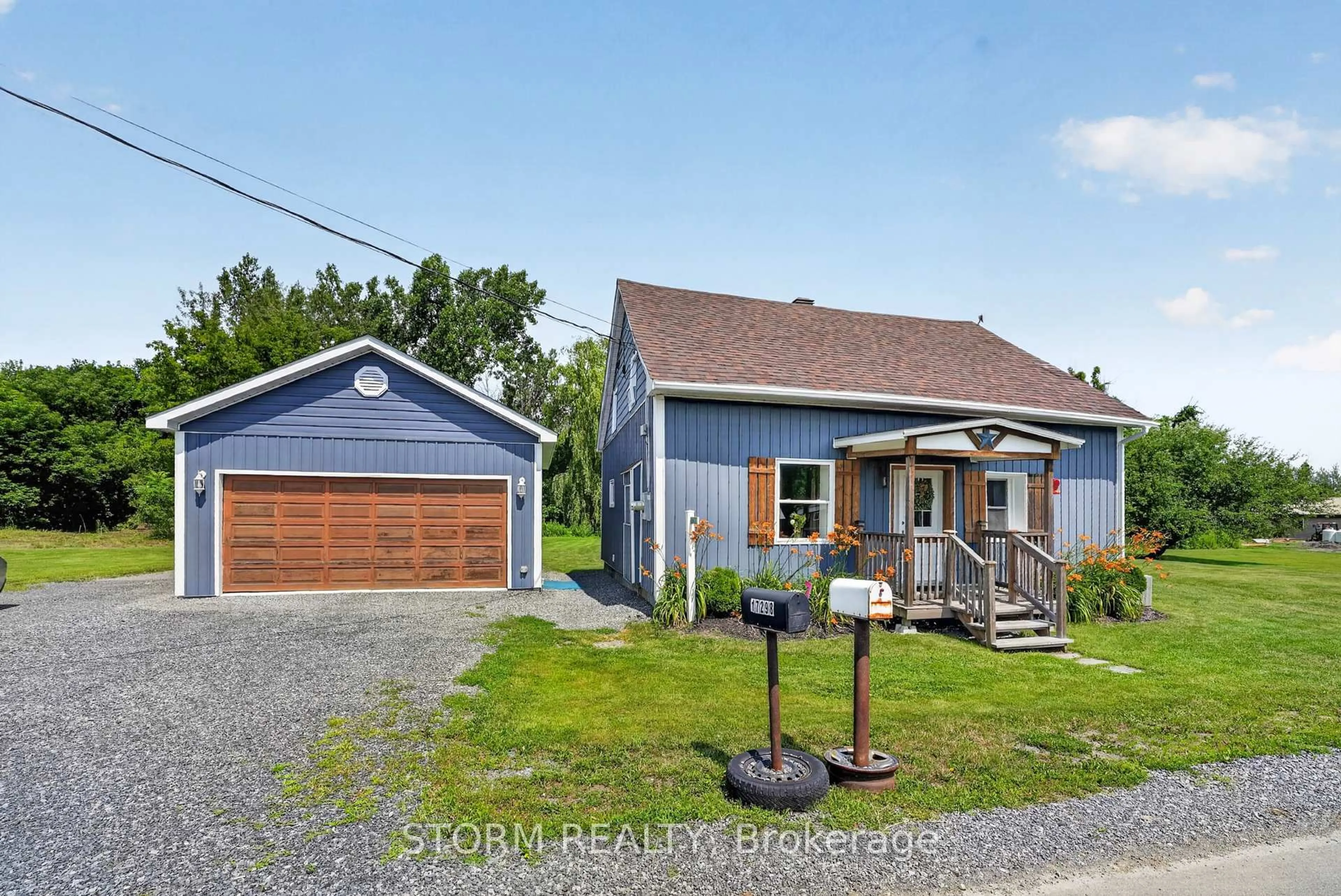 A pic from outside/outdoor area/front of a property/back of a property/a pic from drone, street for 17293 Myers Rd, South Stormont Ontario K0C 2A0