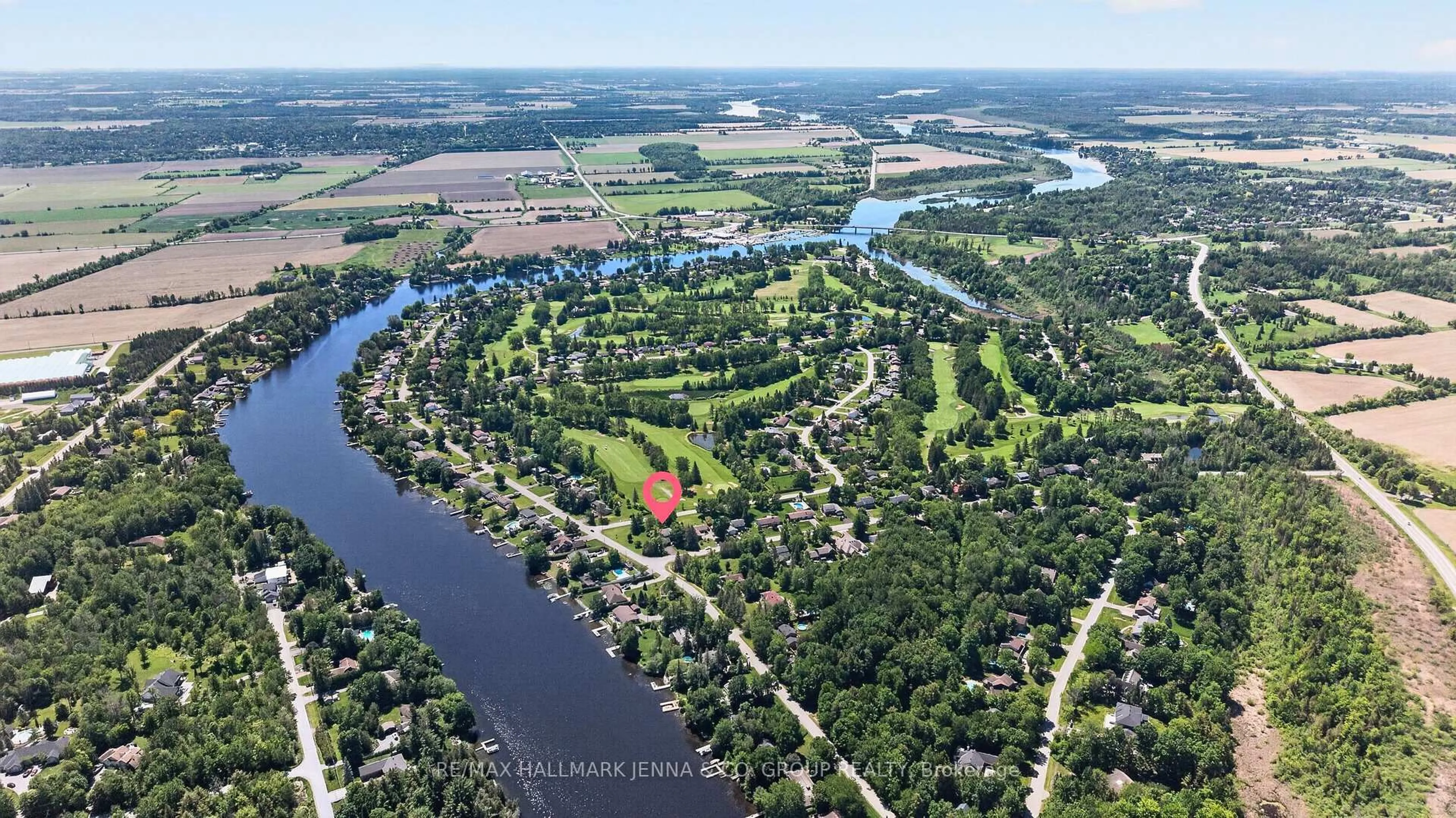 A pic from outside/outdoor area/front of a property/back of a property/a pic from drone, water/lake/river/ocean view for 1214 Upton Rd, Manotick Ontario K4M 1B3