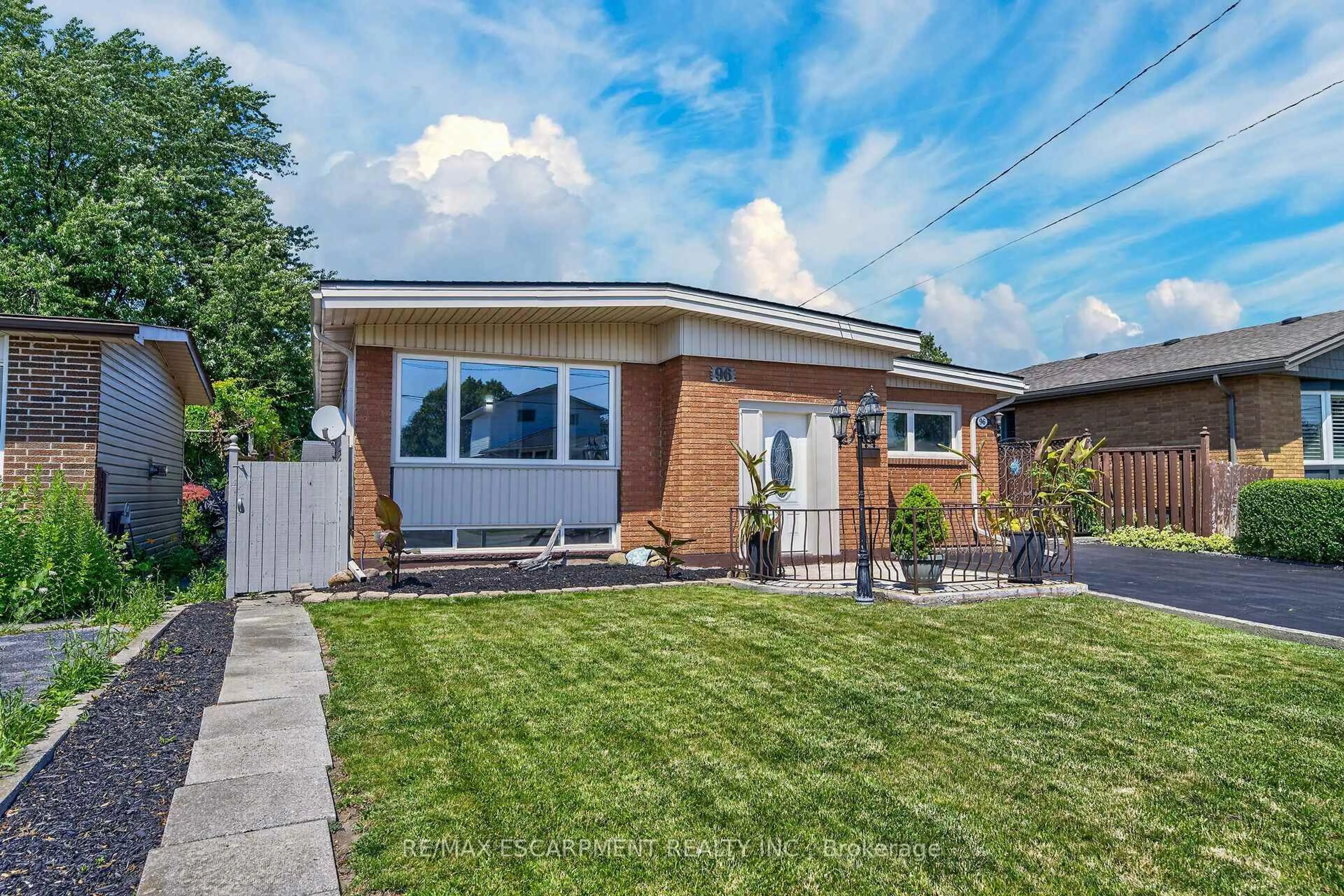 Home with brick exterior material, street for 96 Fielding Cres, Hamilton Ontario L8V 2P5
