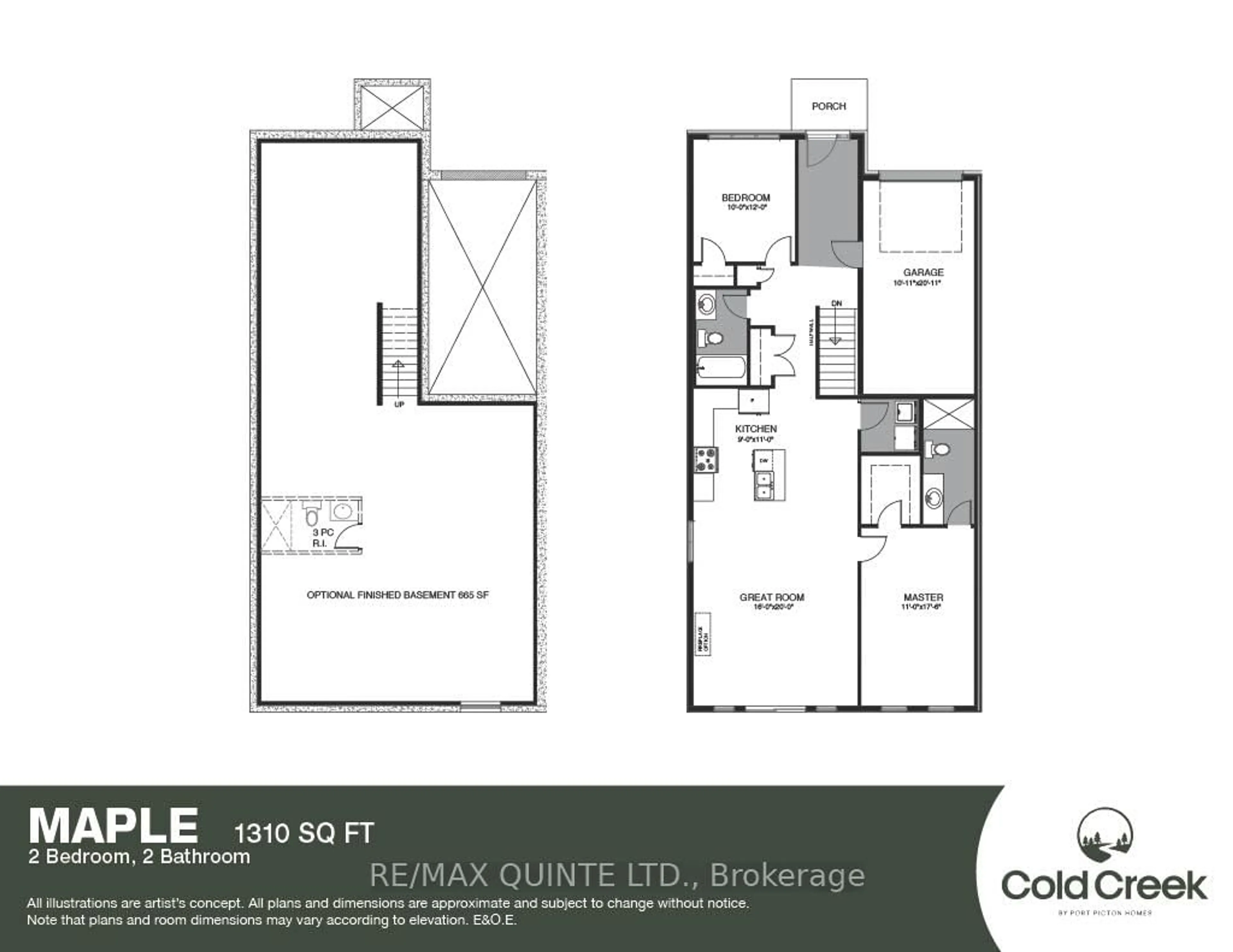 Floor plan for 57 Hineman St, Prince Edward County Ontario K0K 2T0