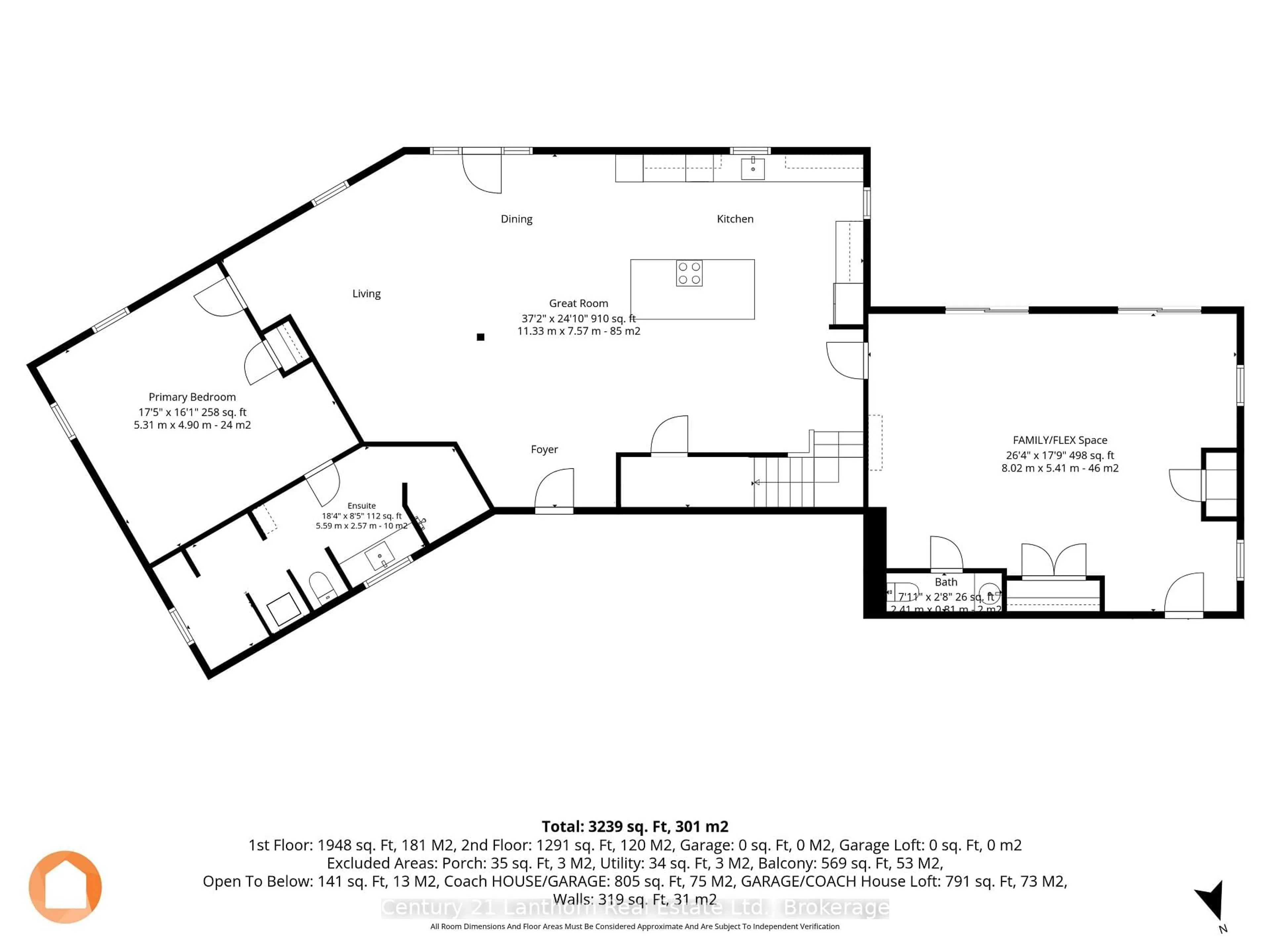 Floor plan for 275 Stinson Block Rd, Prince Edward County Ontario K0K 1T0