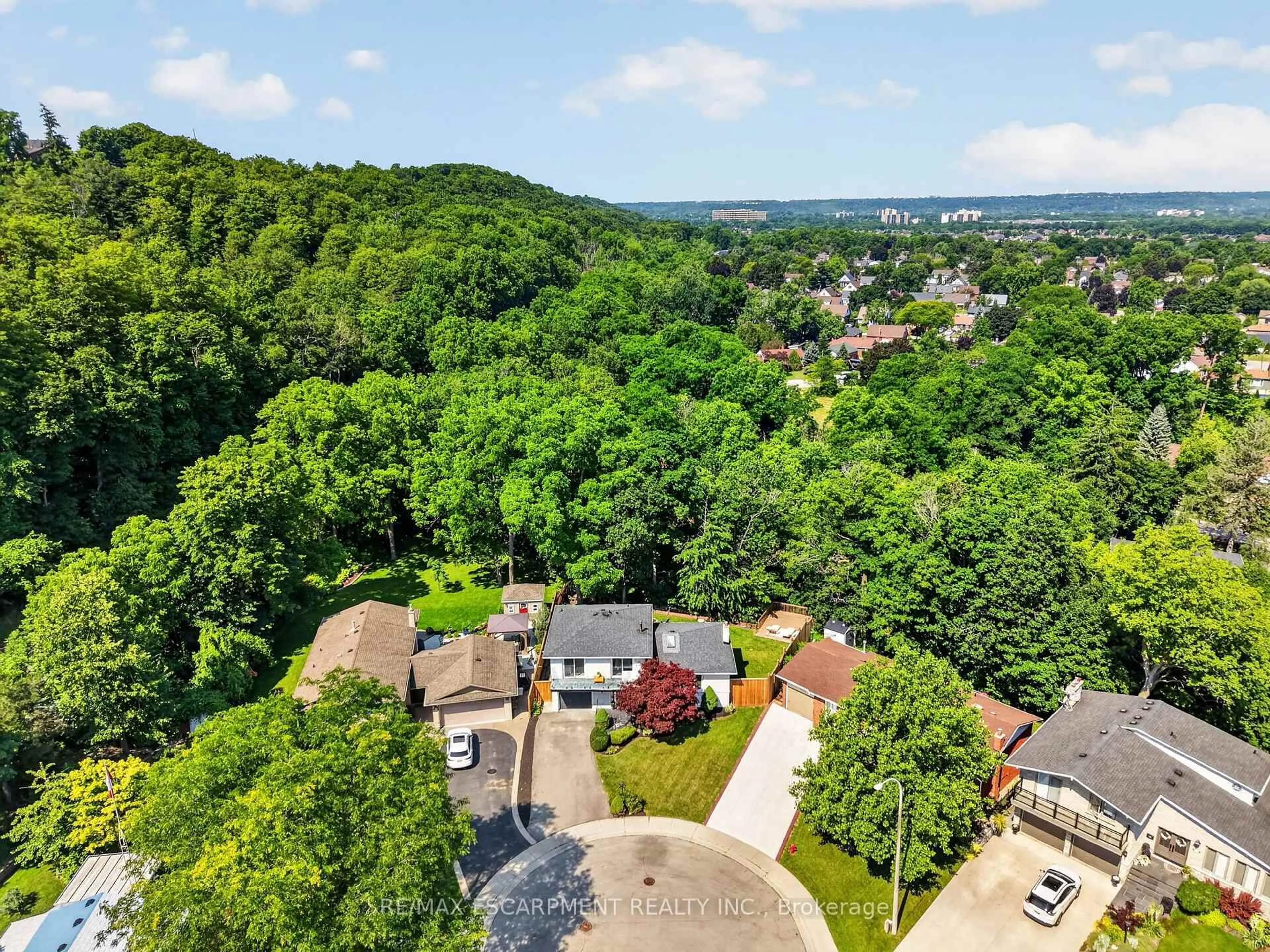 A pic from outside/outdoor area/front of a property/back of a property/a pic from drone, mountain view for 9 Leslie Dr, Hamilton Ontario L8G 2P6