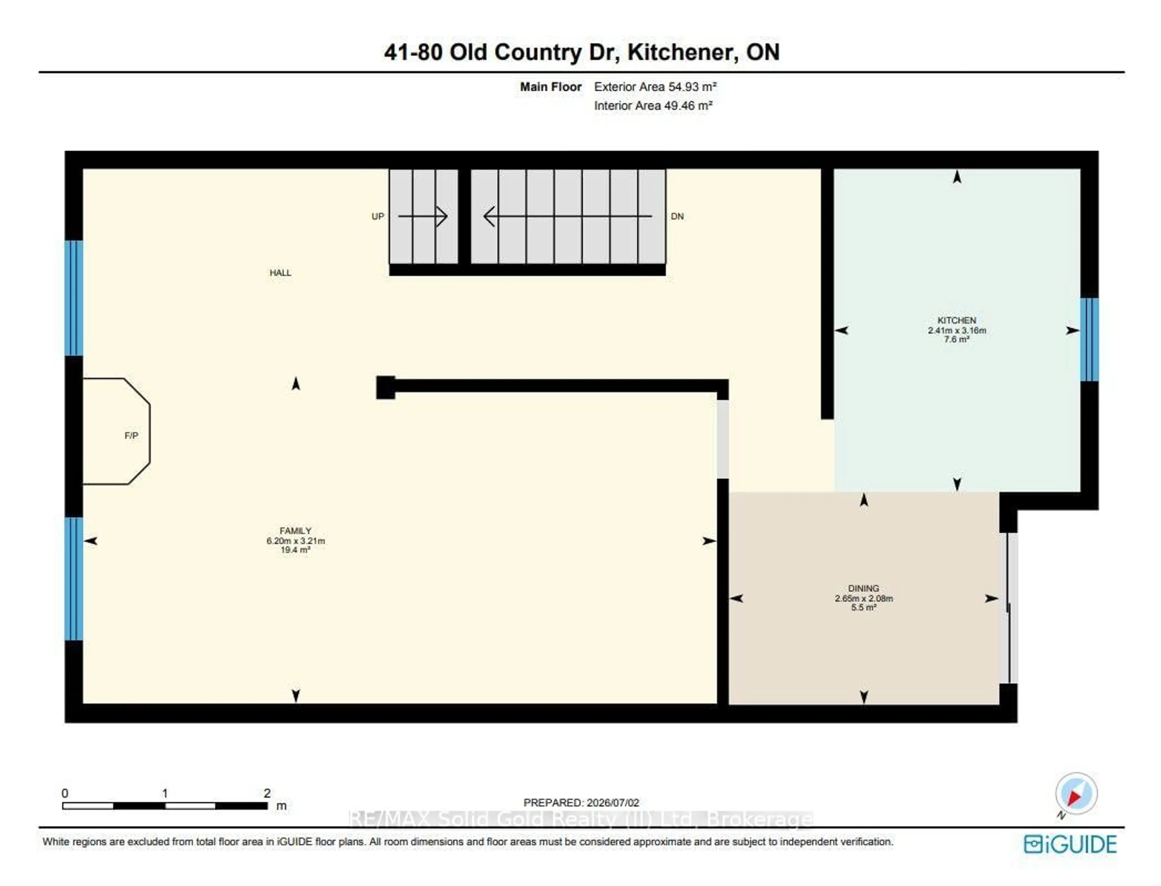 Floor plan for 80 Old Country Dr #41, Kitchener Ontario N2E 2E5
