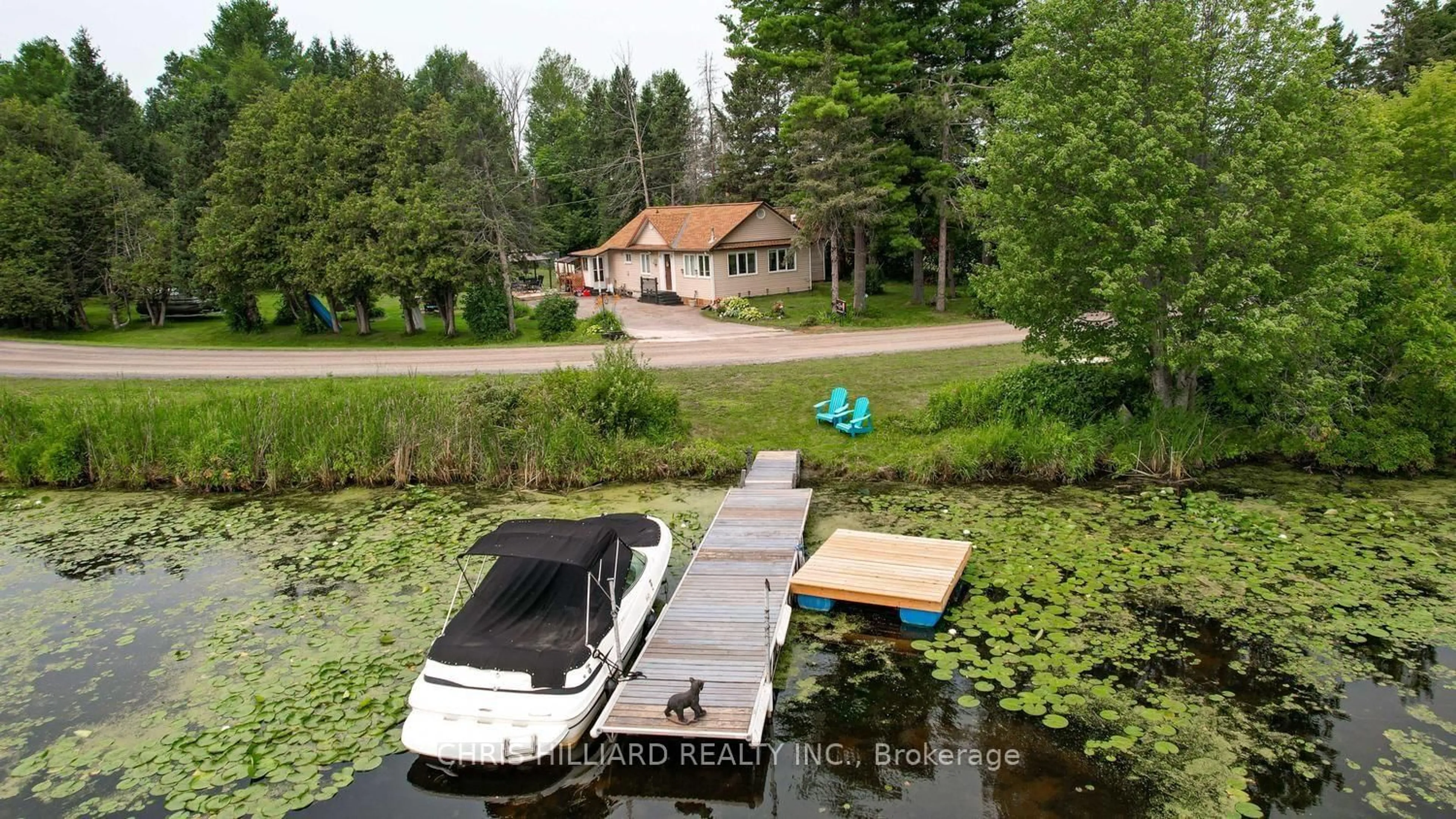 A pic from outside/outdoor area/front of a property/back of a property/a pic from drone, water/lake/river/ocean view for 7462 Carter Rd, Kars Ontario K0A 2E0
