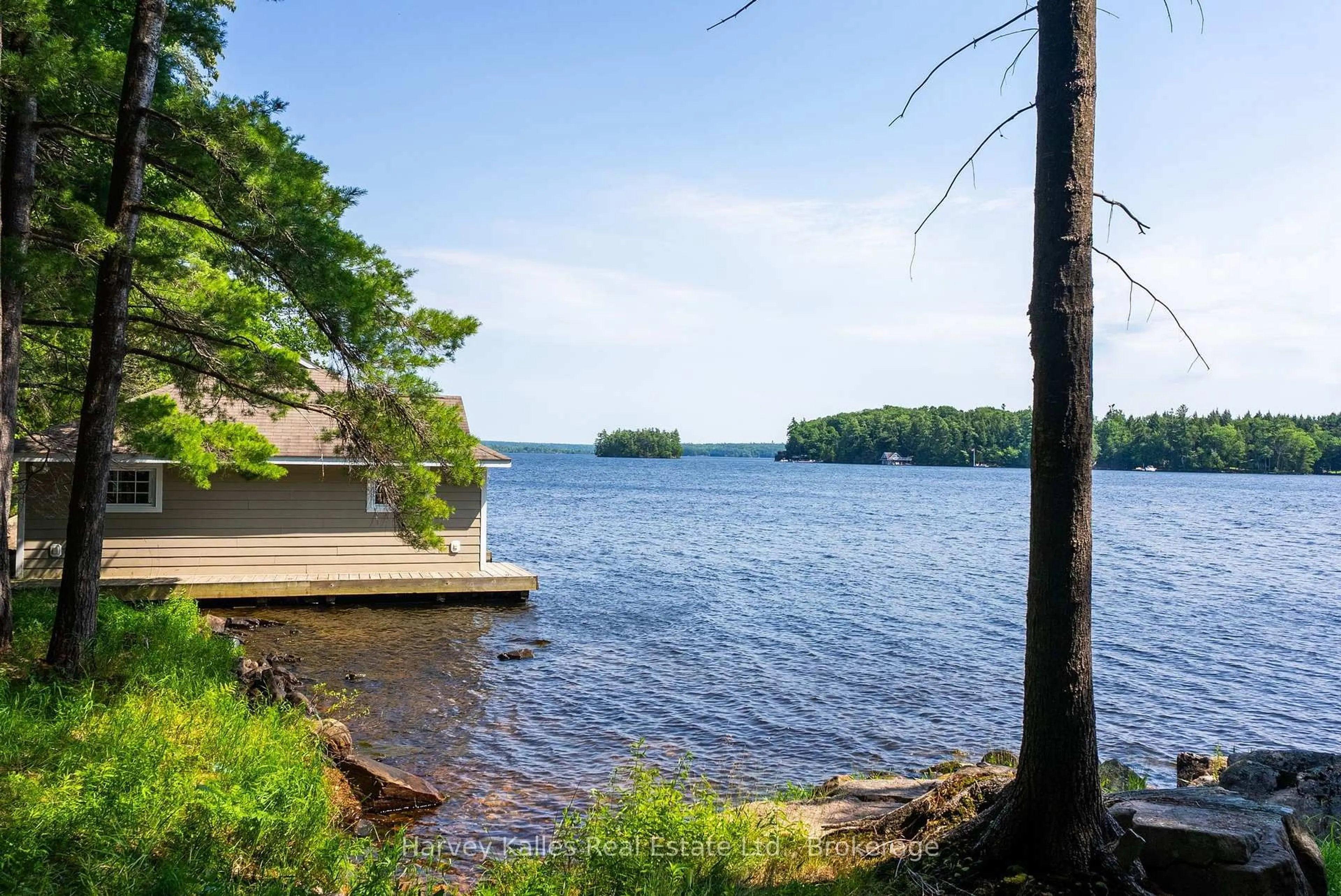 Patio, water/lake/river/ocean view for 37-M81 Pine Island, Muskoka Lakes Ontario P0B 1E0