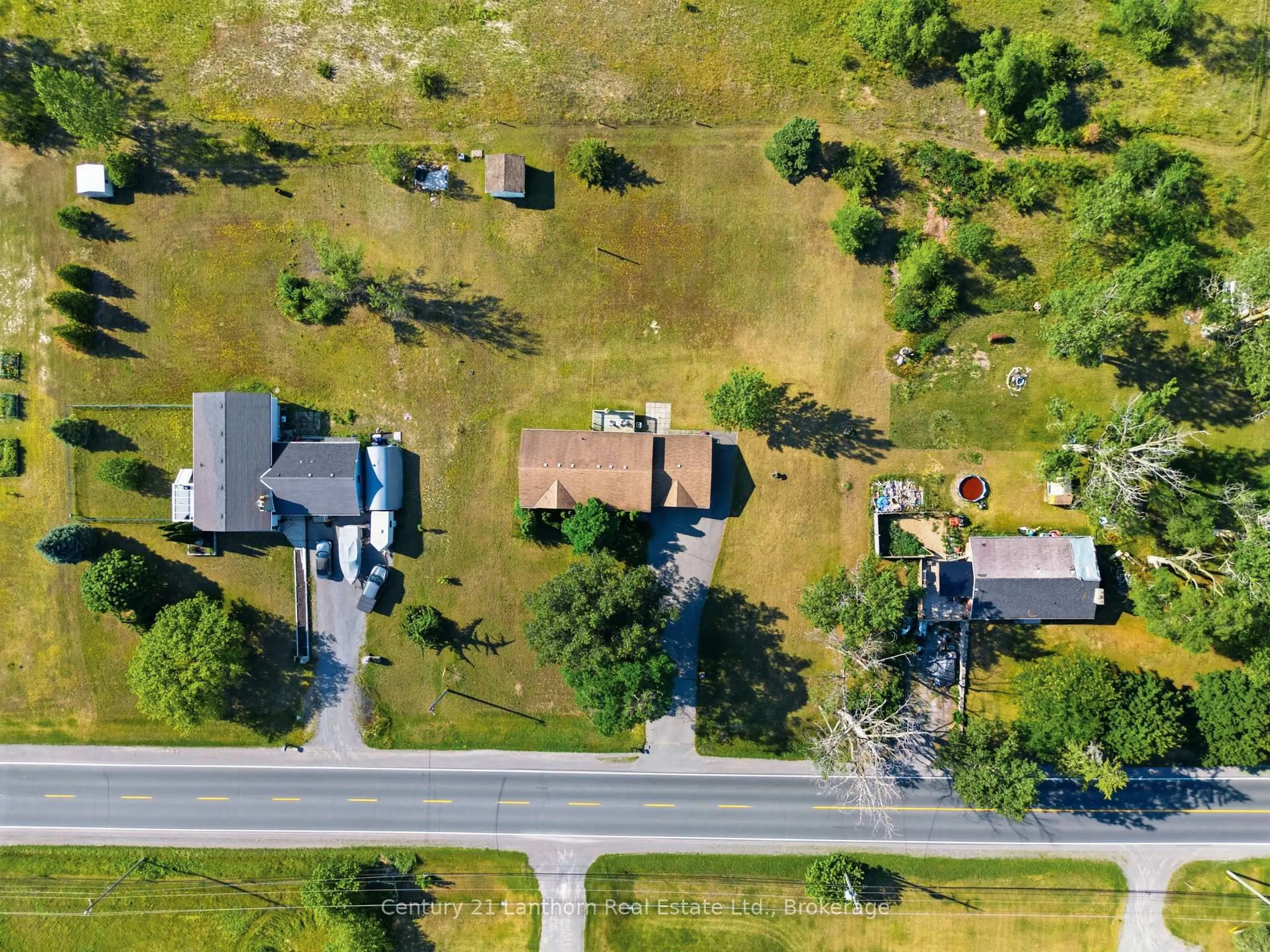 A pic from outside/outdoor area/front of a property/back of a property/a pic from drone, street for 1420 County 5 Rd, Hastings Ontario K0K 2C0