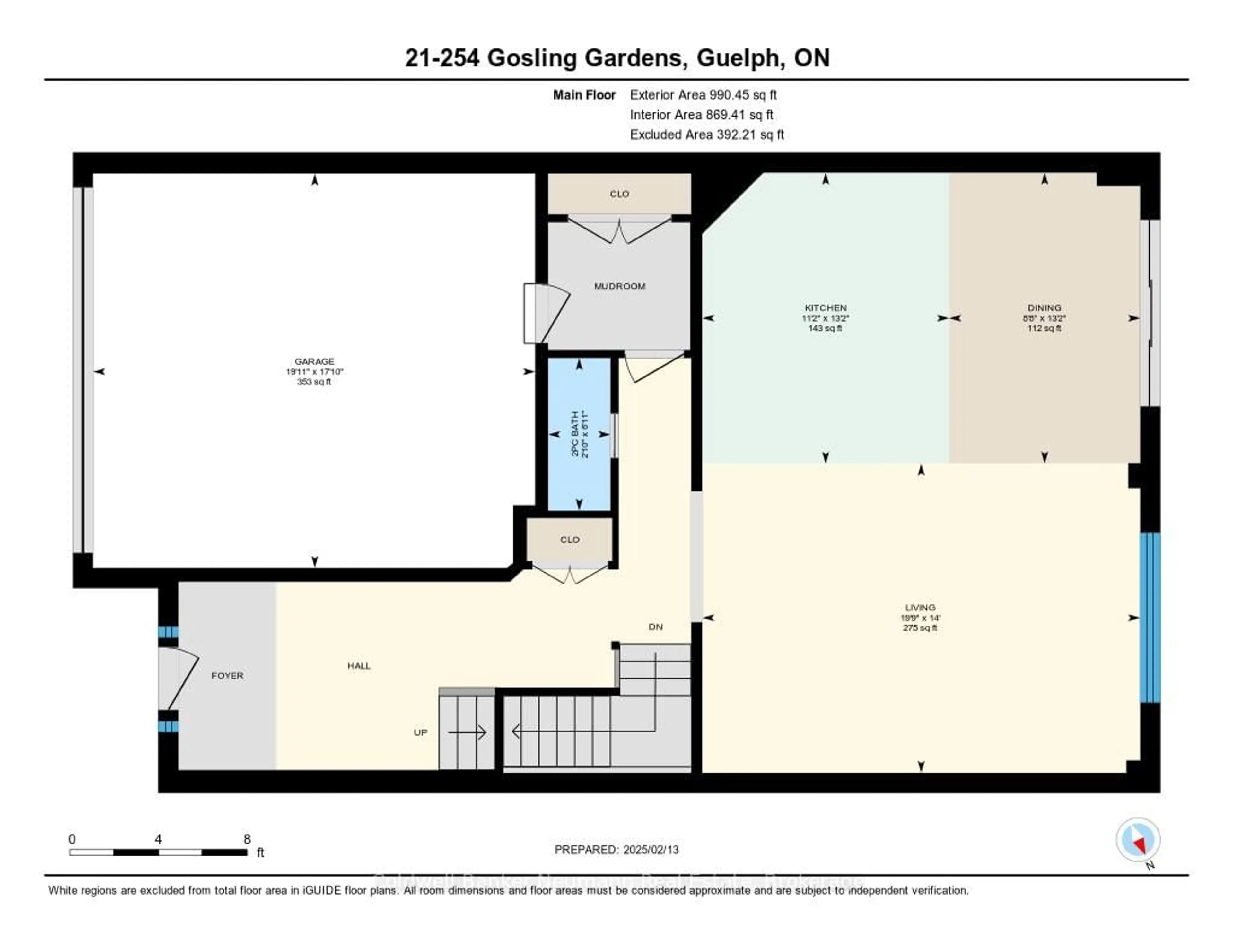 Floor plan for 254 Gosling Gdns #21, Guelph Ontario N1L 0M4