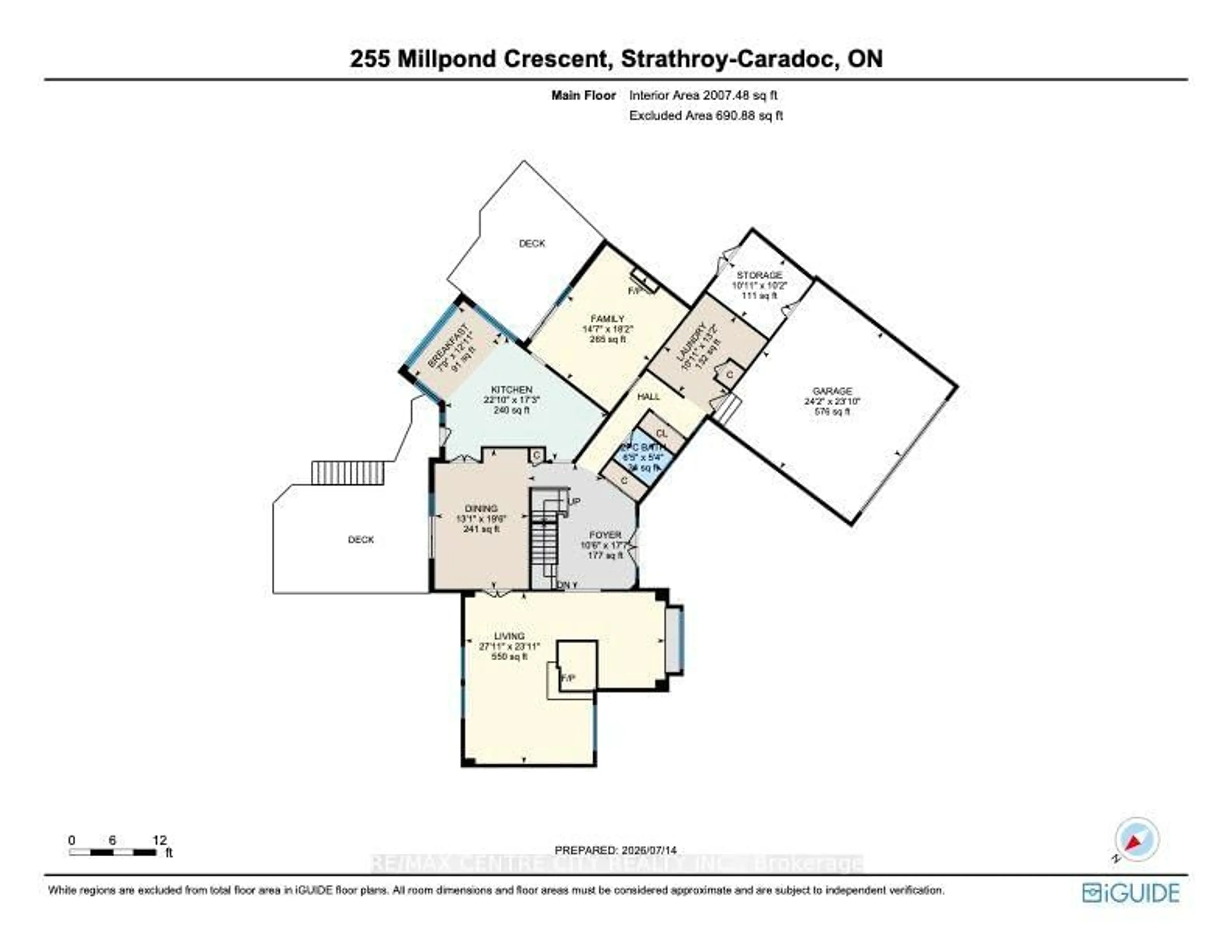 Floor plan for 255 MILL POND Cres, Strathroy-Caradoc Ontario N7G 3P9
