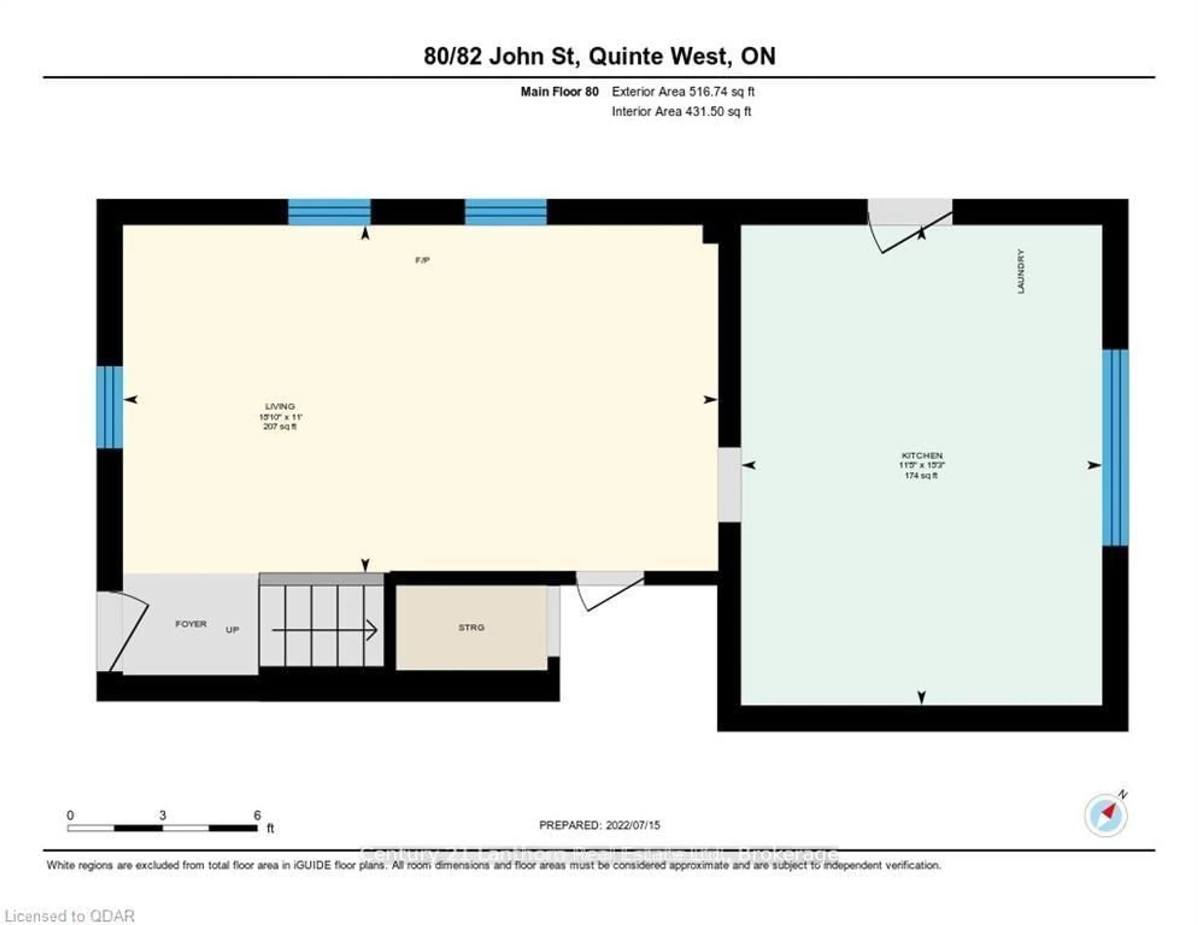 Floor plan for 80-82 John St, Quinte West Ontario K8V 1K1