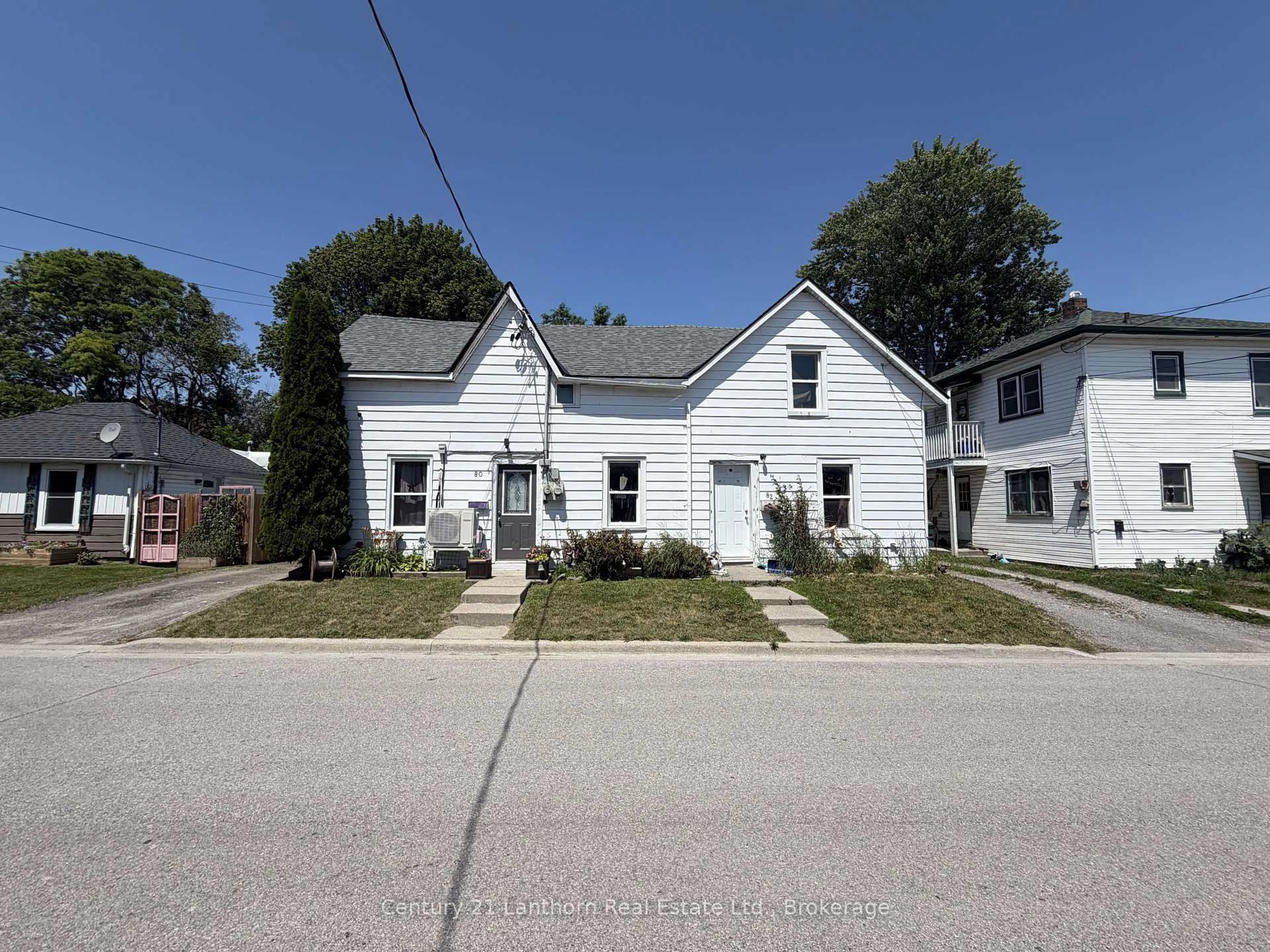 A pic from outside/outdoor area/front of a property/back of a property/a pic from drone, street for 80-82 John St, Quinte West Ontario K8V 1K1