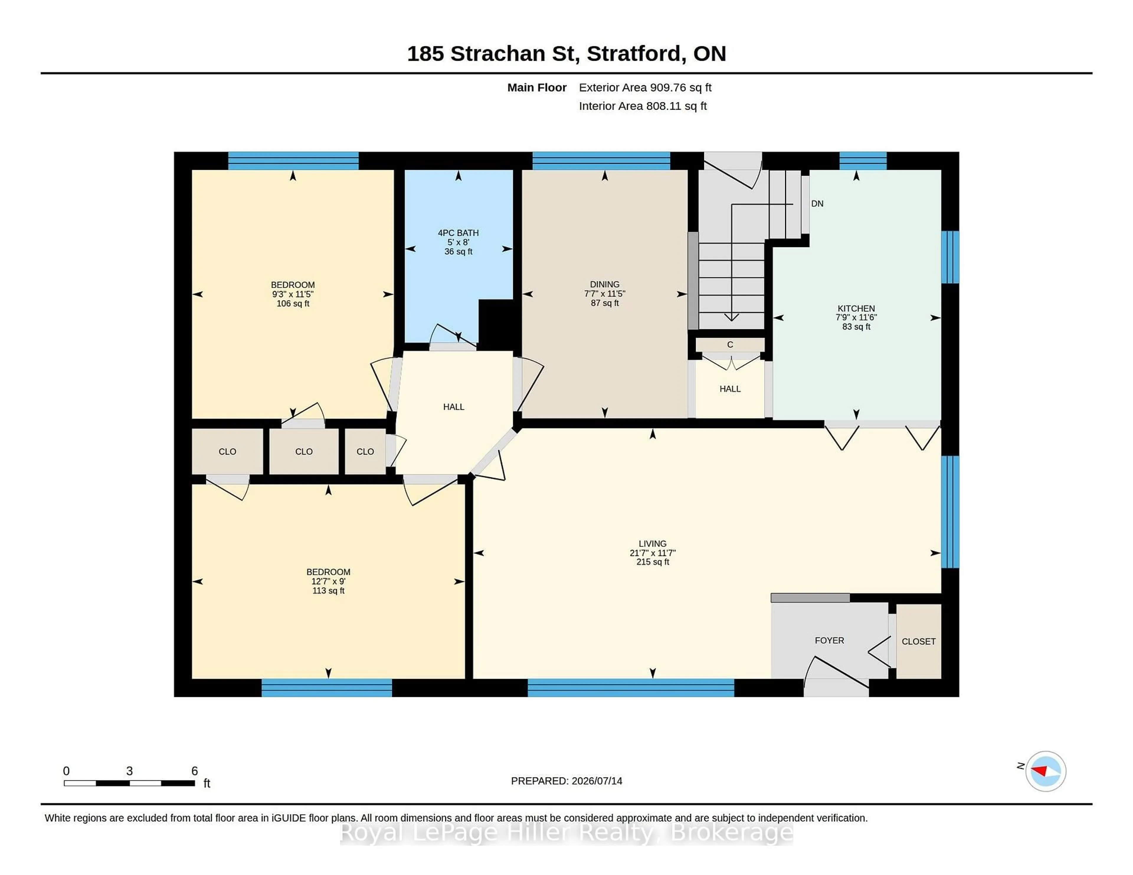 Floor plan for 185 Strachan St, Stratford Ontario N5A 2B4