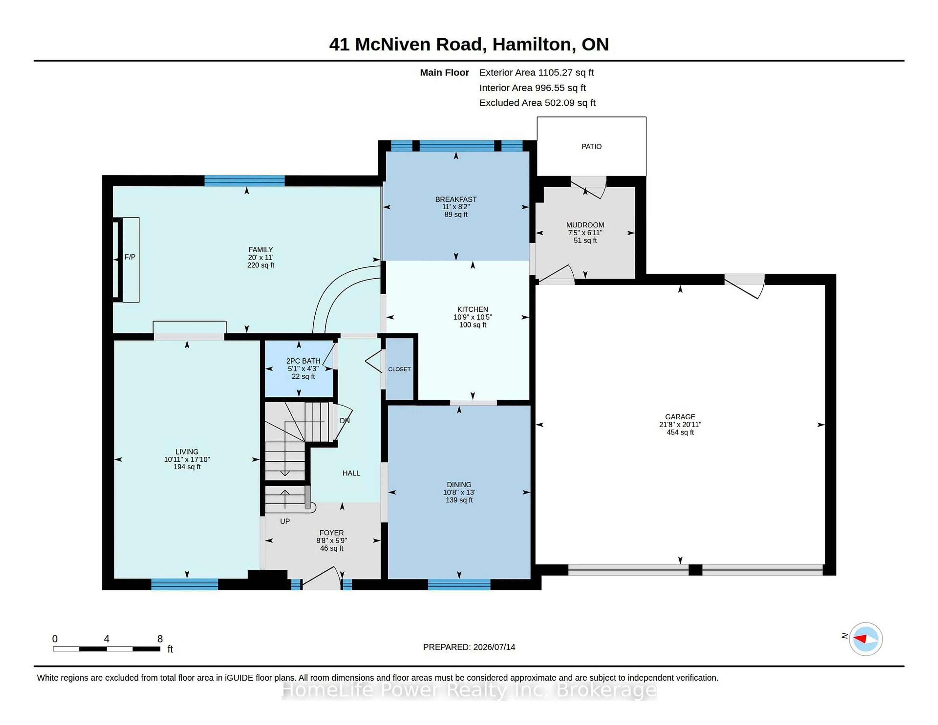 Floor plan for 41 McNiven Rd, Hamilton Ontario L9G 3T3