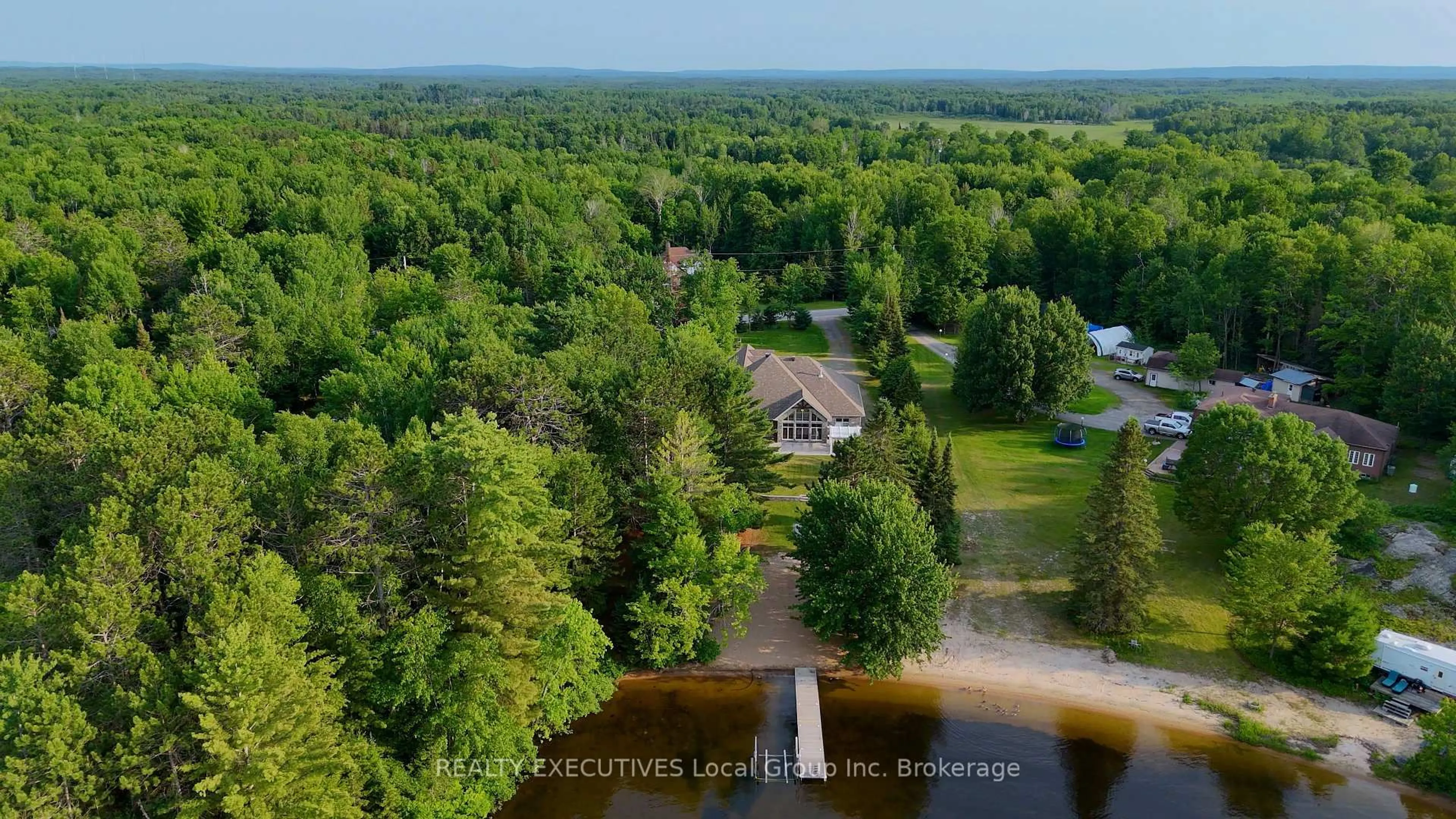 A pic from outside/outdoor area/front of a property/back of a property/a pic from drone, water/lake/river/ocean view for 34 SUNRISE BAY Dr, Callander Ontario P0H 1H0