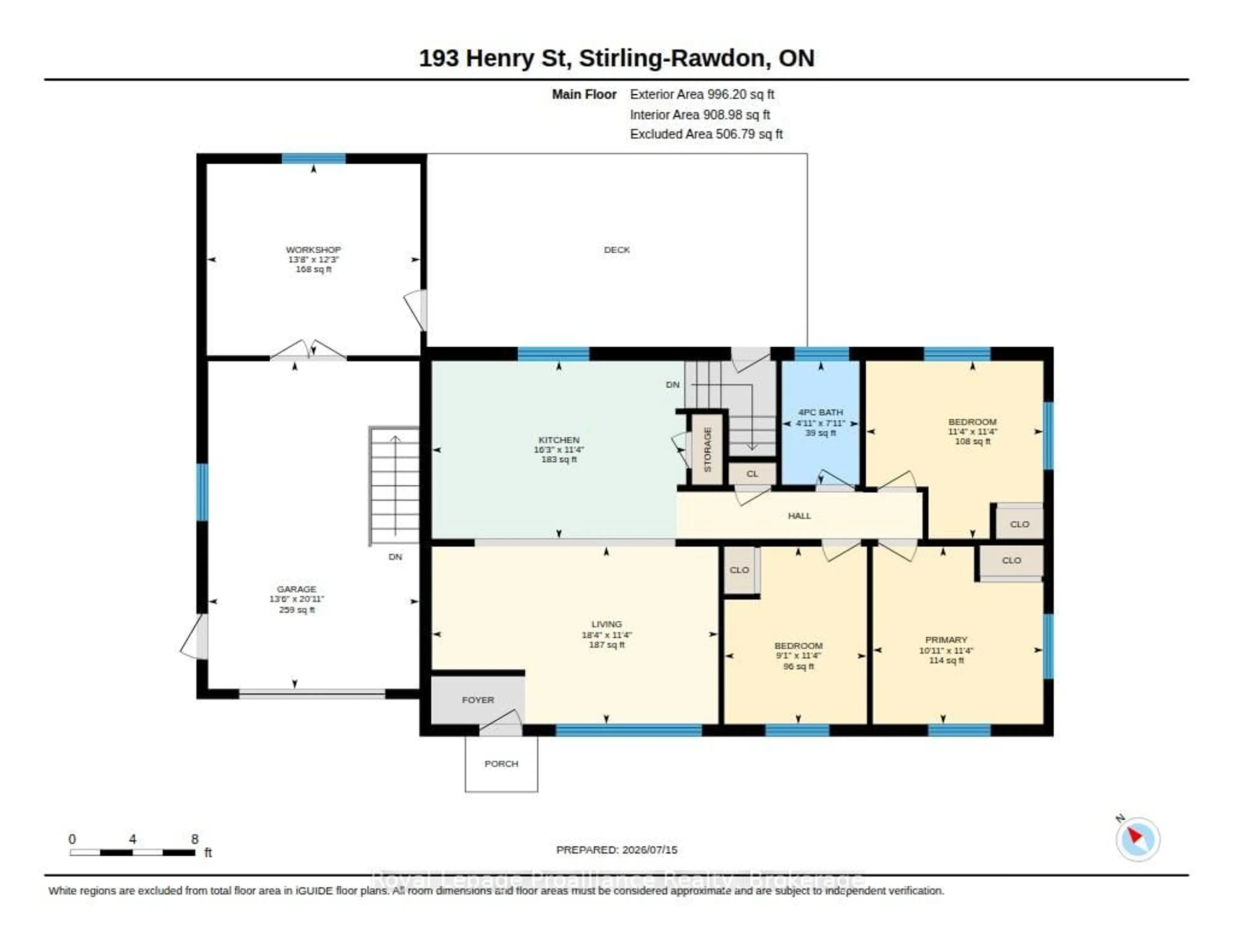Floor plan for 193 Henry St, Stirling Ontario K0K 3E0