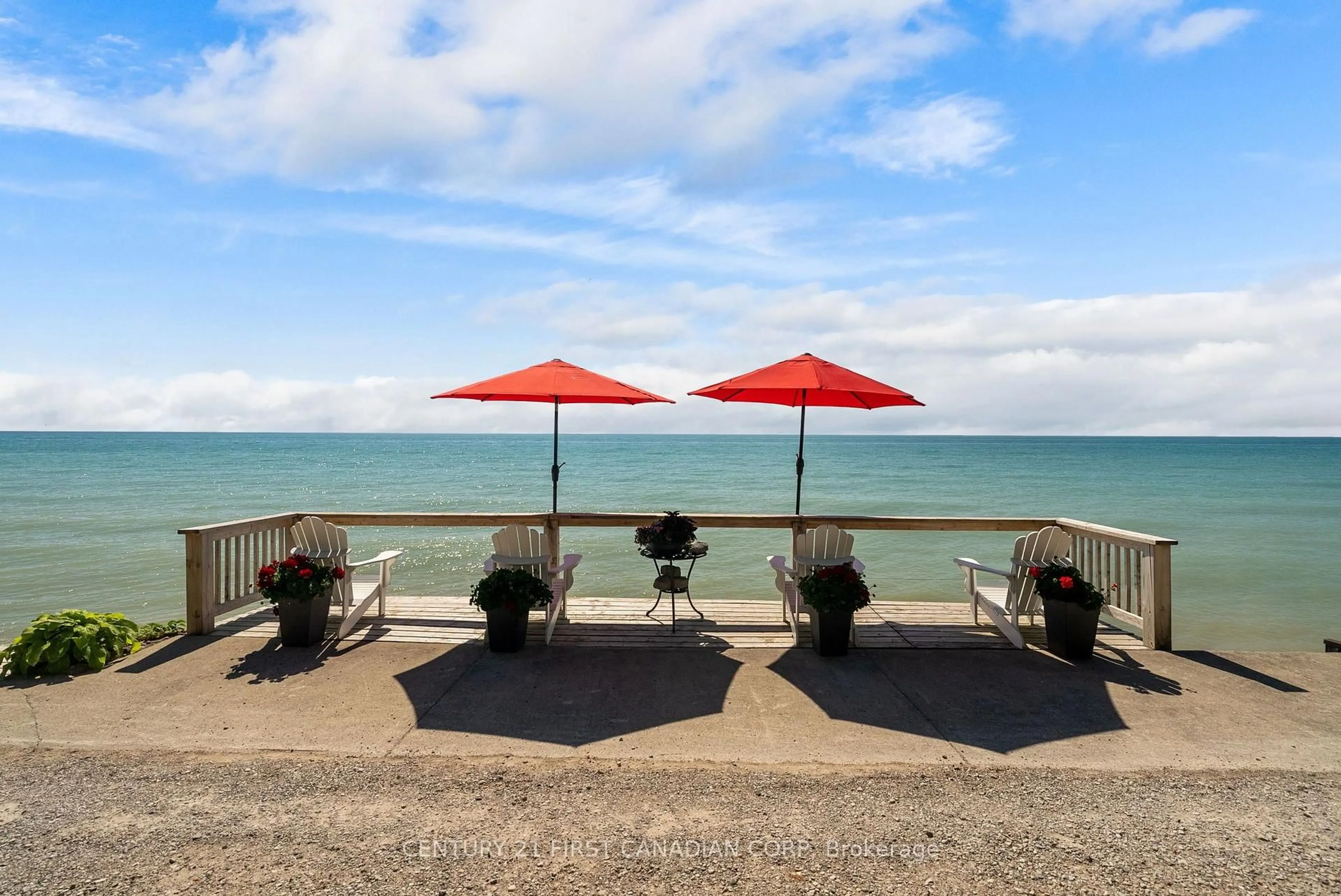 Patio, water/lake/river/ocean view for 73614 Drysdale Beach Rd, Bluewater Ontario N0M 2T0