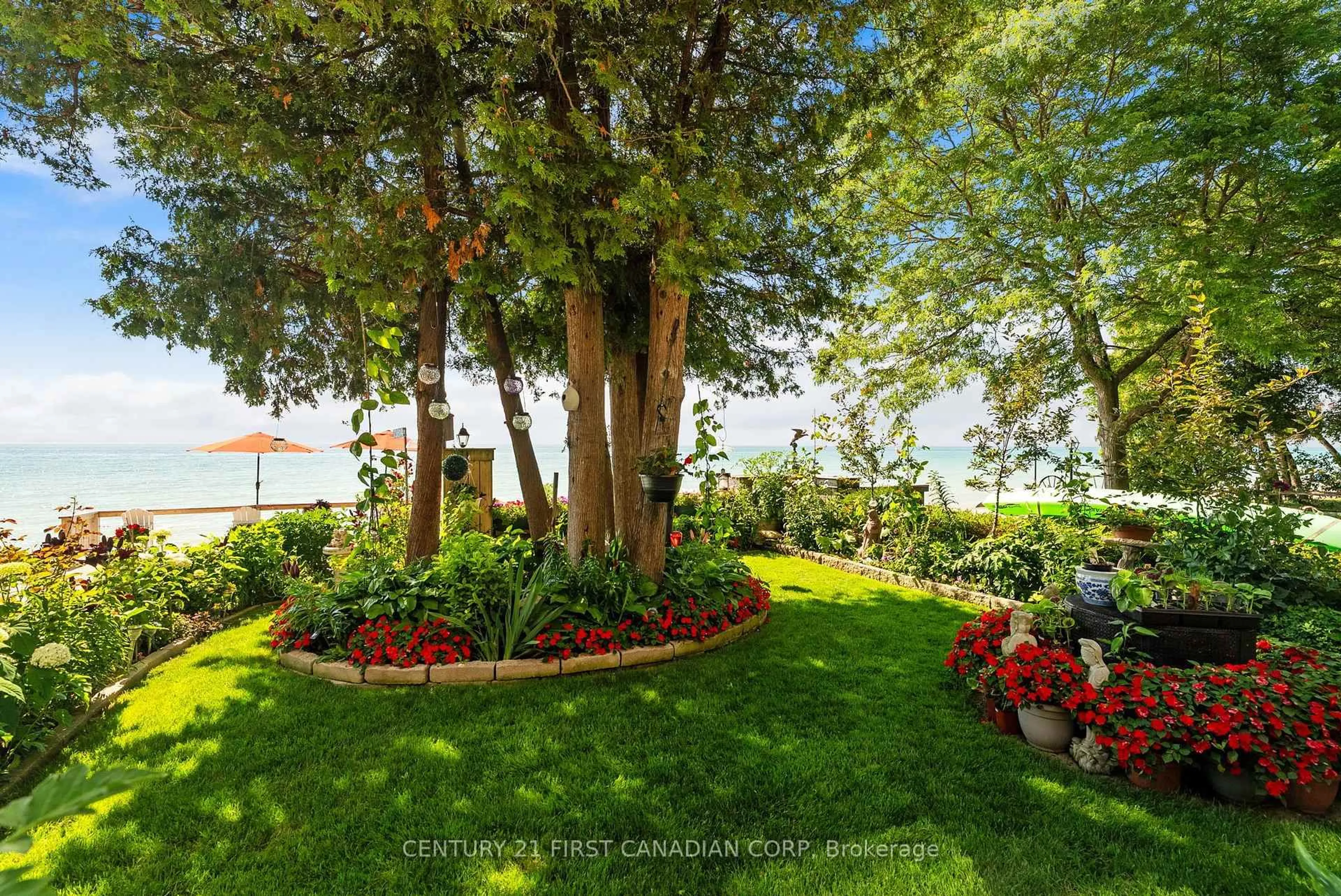 Patio, water/lake/river/ocean view for 73614 Drysdale Beach Rd, Bluewater Ontario N0M 2T0