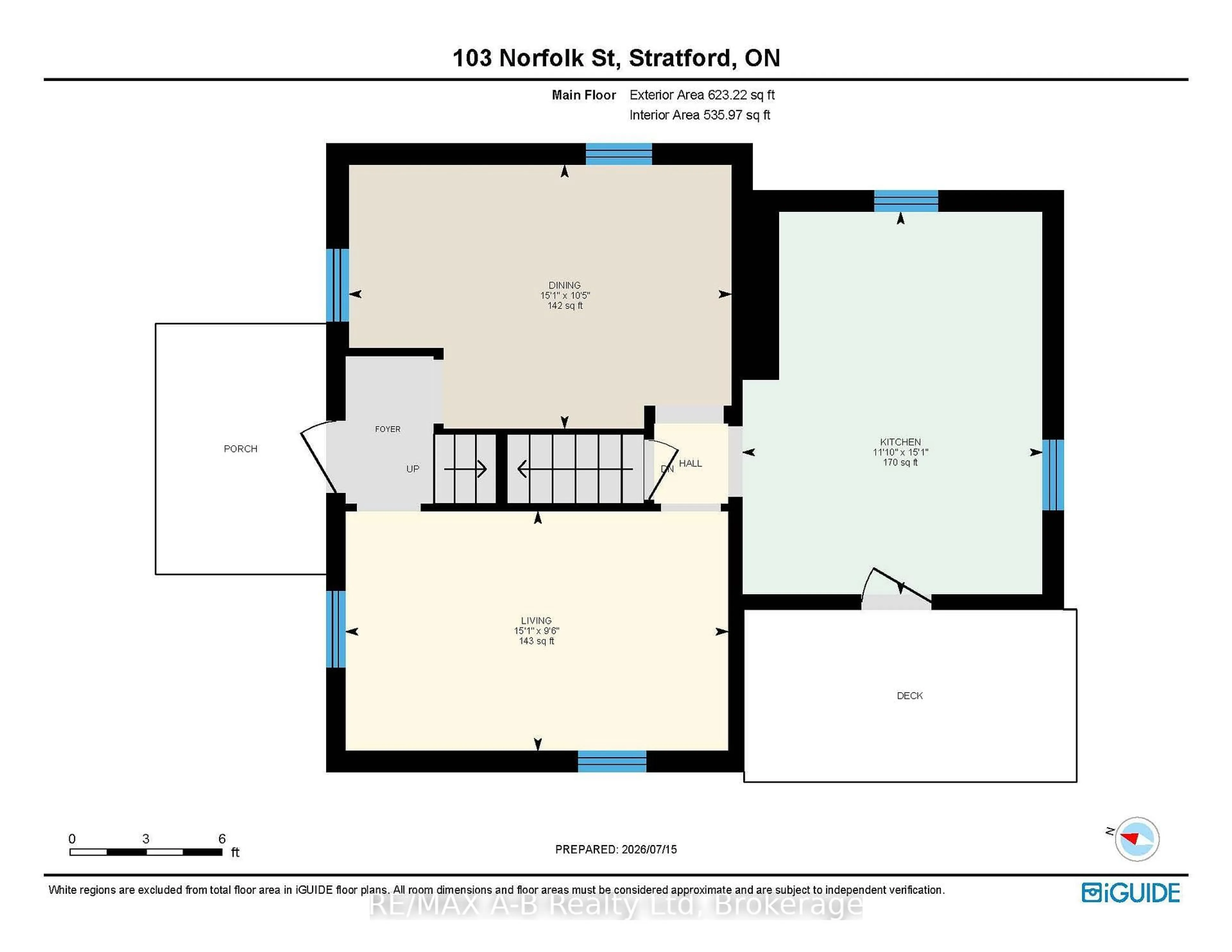 Floor plan for 103 Norfolk St, Stratford Ontario N5A 3Y7