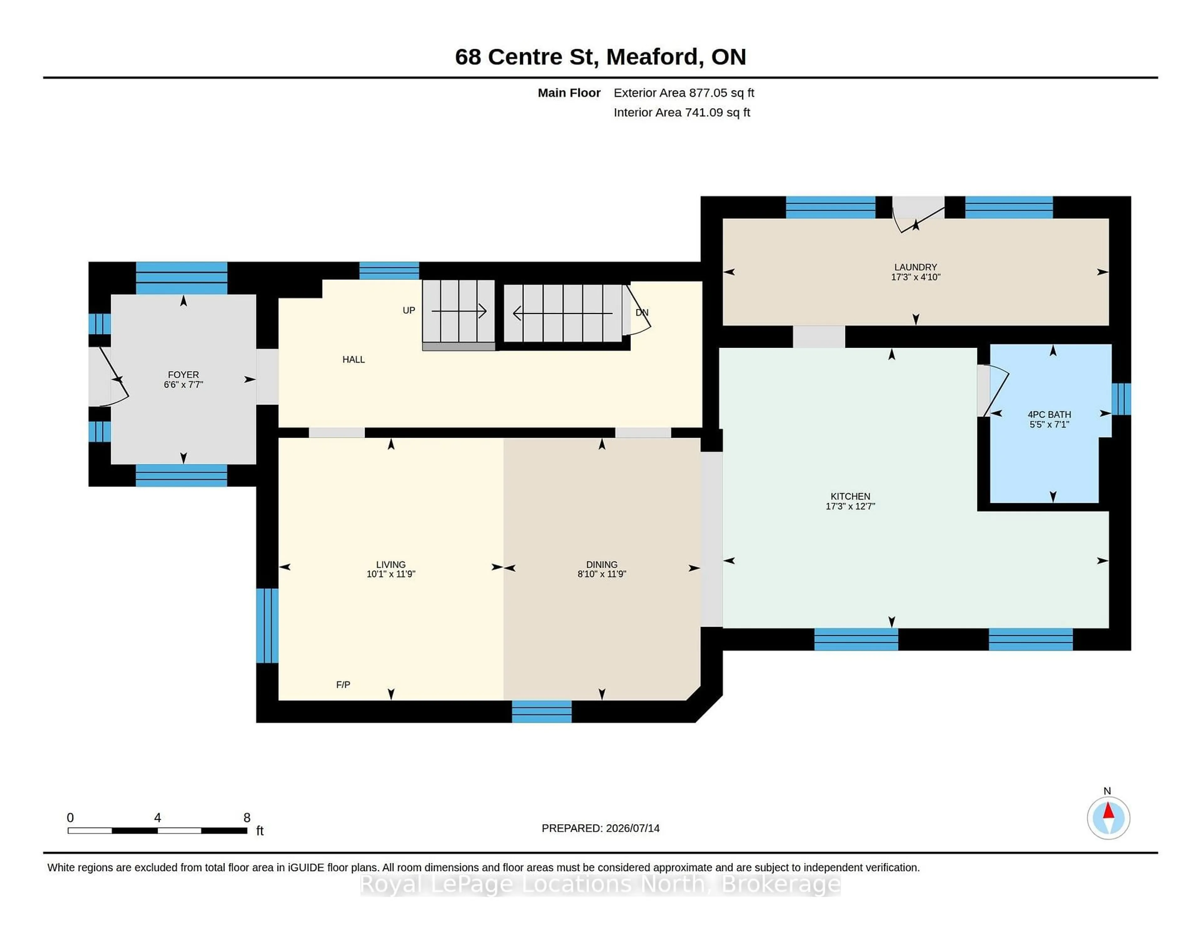 Floor plan for 68 Centre St, Meaford Ontario N4L 1E8