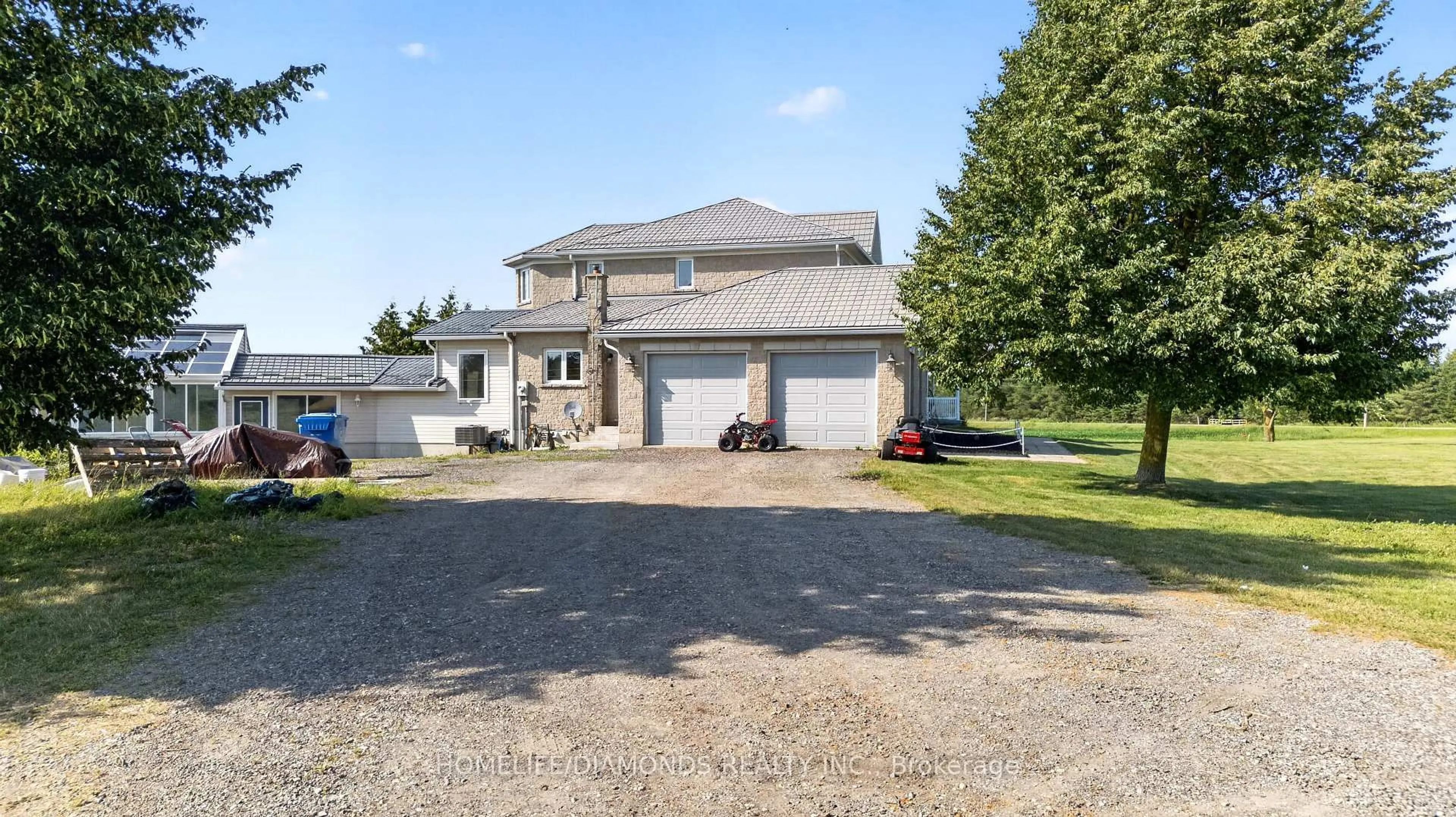 A pic from outside/outdoor area/front of a property/back of a property/a pic from drone, street for 281367 CONCESSION 4-5 Rd, East Luther Grand Valley Ontario L0N 1G0