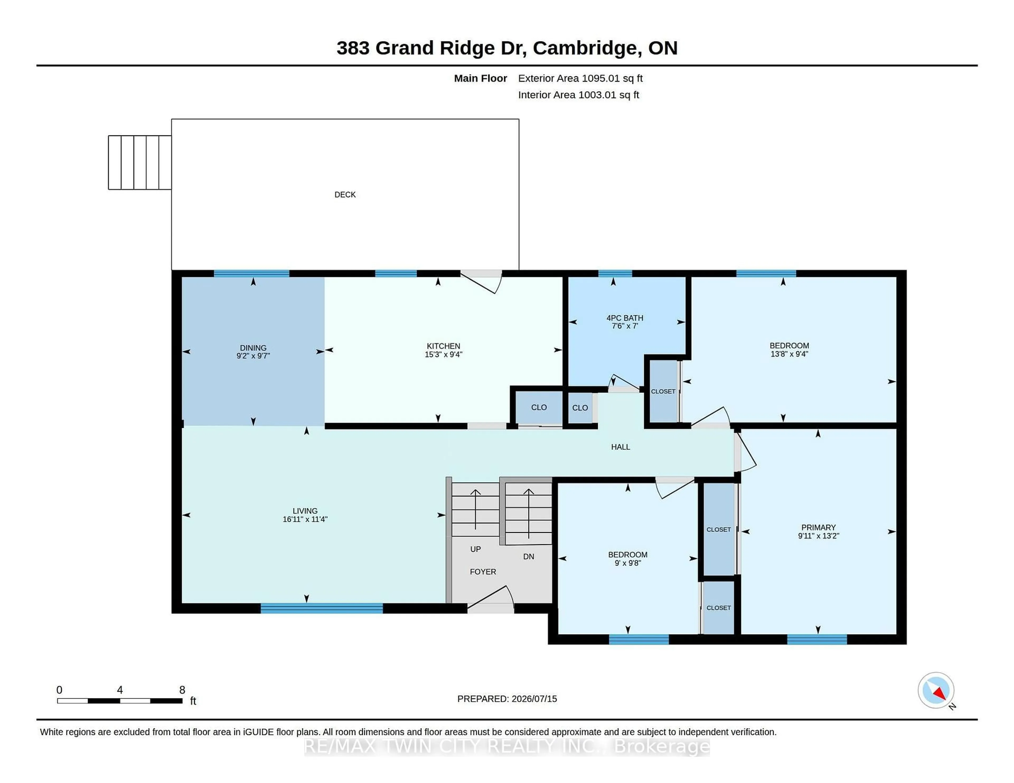 Floor plan for 383 Grand Ridge Dr, Cambridge Ontario N1S 4A8