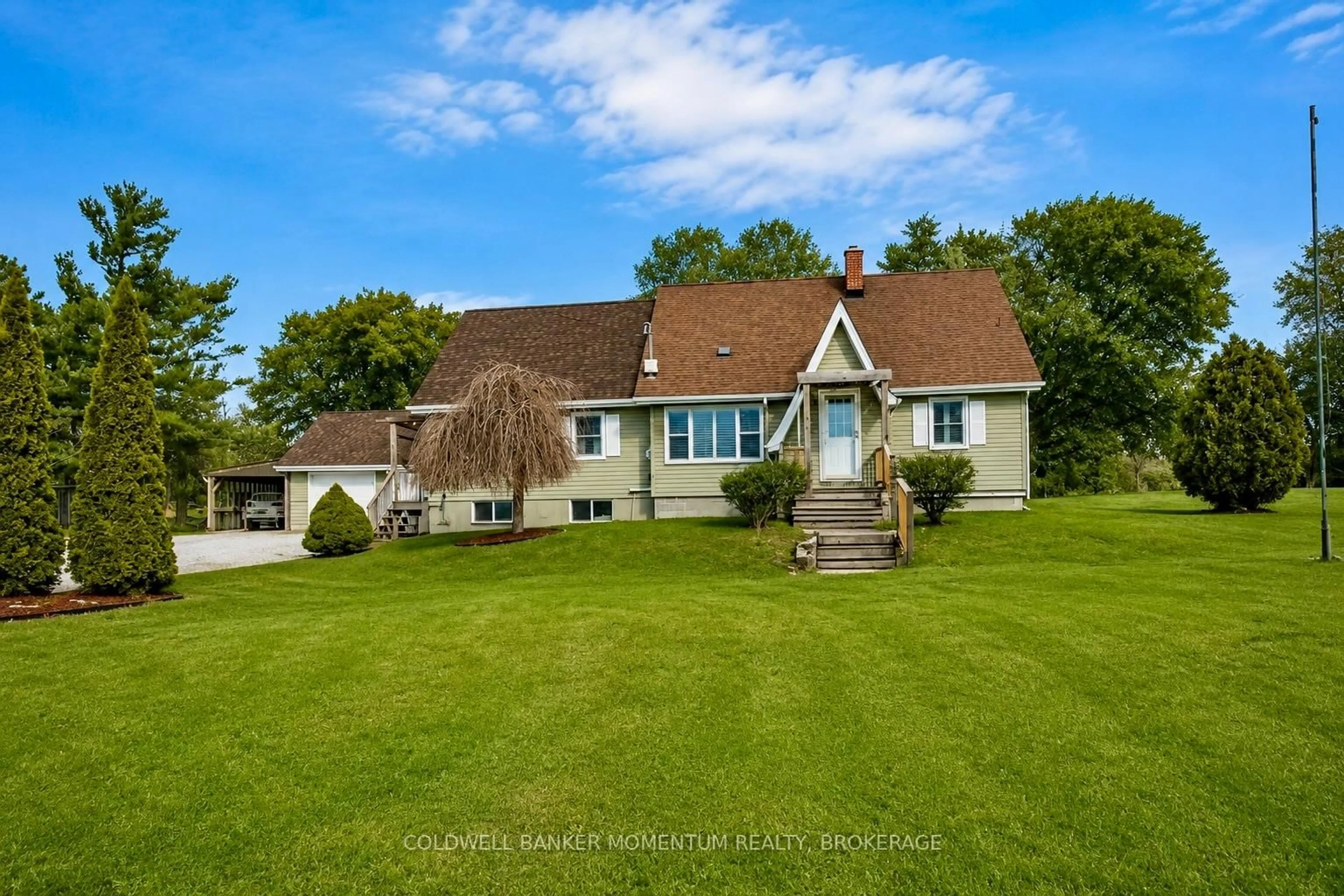 A pic from outside/outdoor area/front of a property/back of a property/a pic from drone, water/lake/river/ocean view for 4591 Haldimand Rd, Haldimand Ontario N1A 2W3