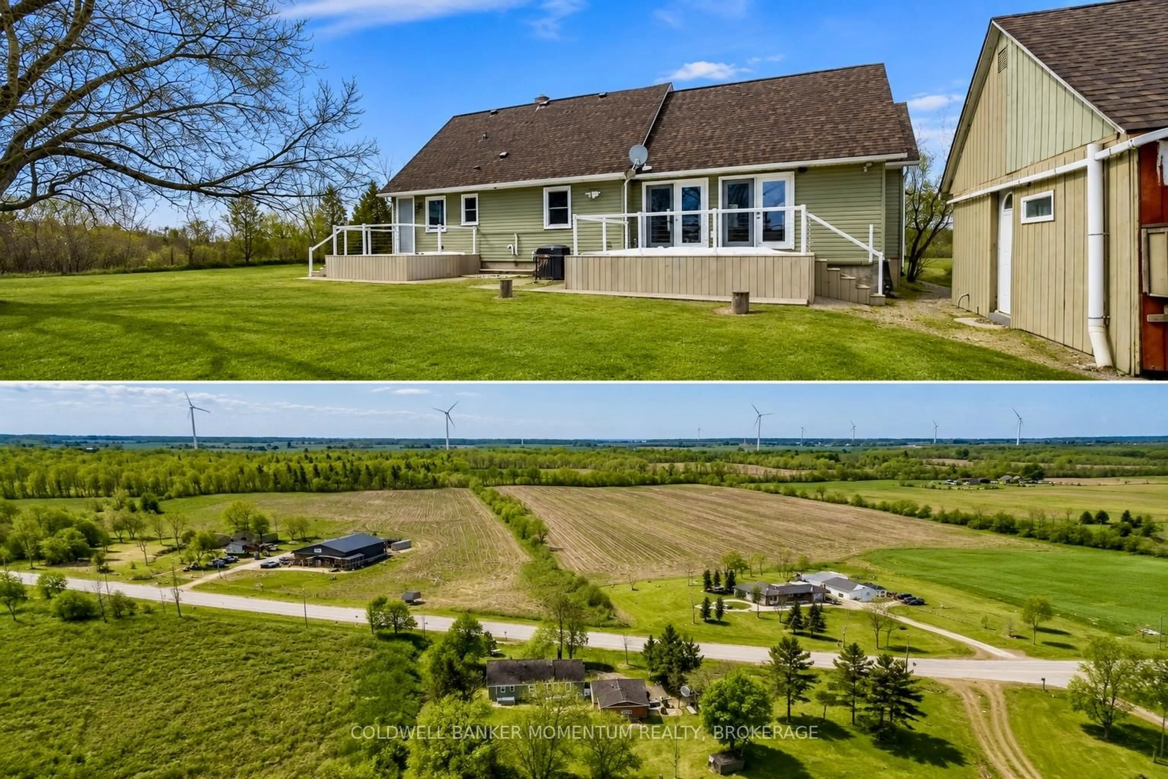 A pic from outside/outdoor area/front of a property/back of a property/a pic from drone, water/lake/river/ocean view for 4591 Haldimand Rd, Haldimand Ontario N1A 2W3