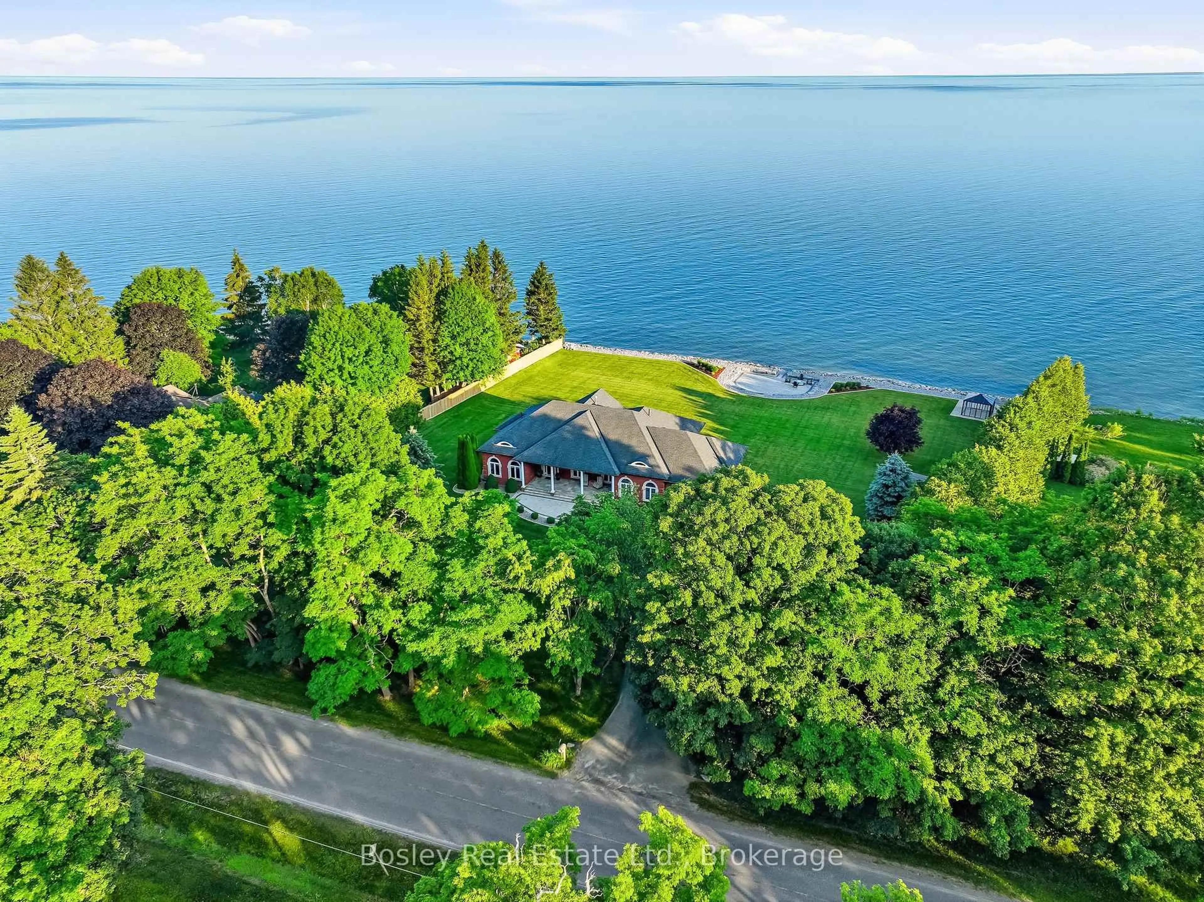 A pic from outside/outdoor area/front of a property/back of a property/a pic from drone, water/lake/river/ocean view for 353 Lakeshore Rd, Alnwick/Haldimand Ontario K9A 4J8