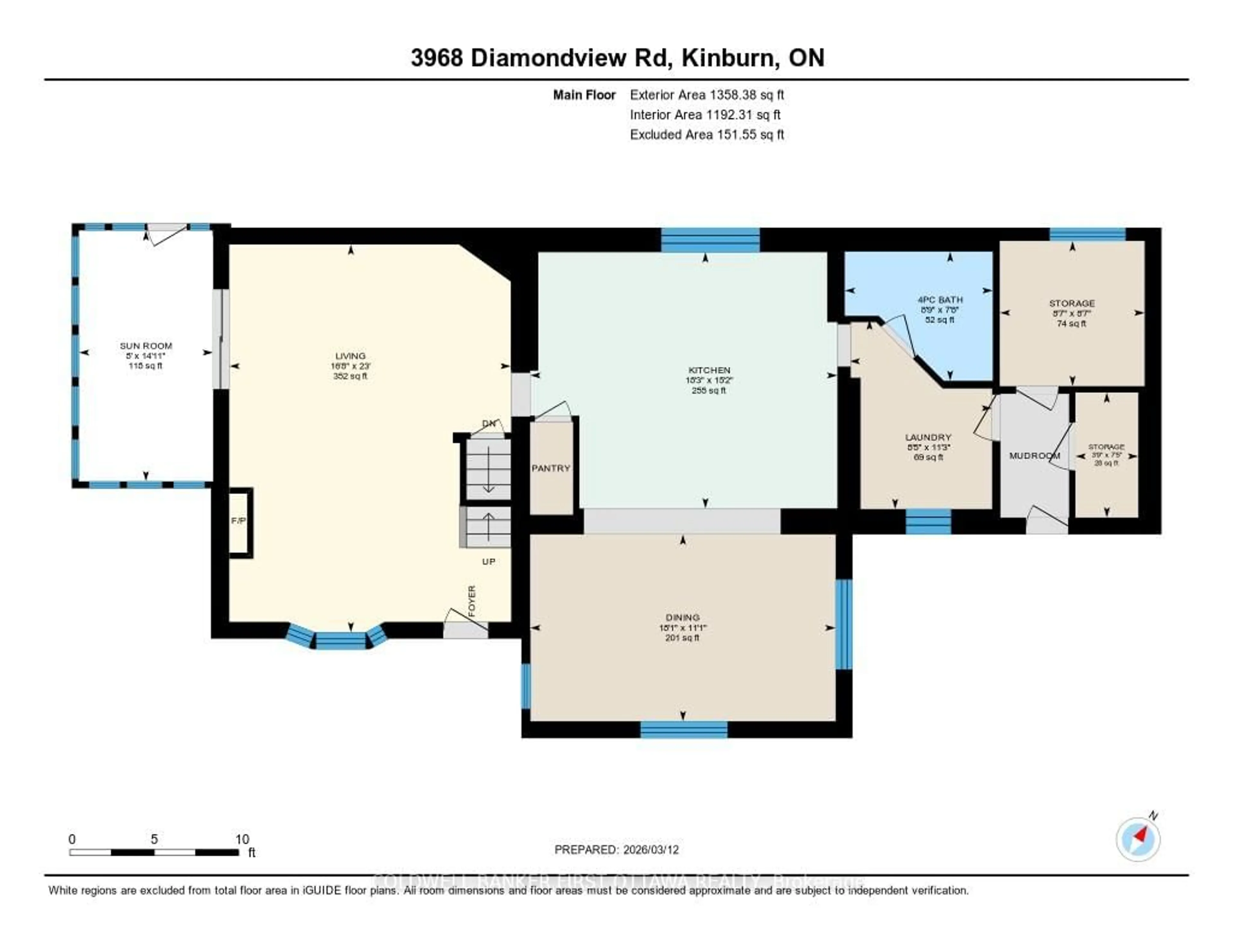 Floor plan for 3968 Diamondview Rd, Kinburn Ontario K0A 2H0